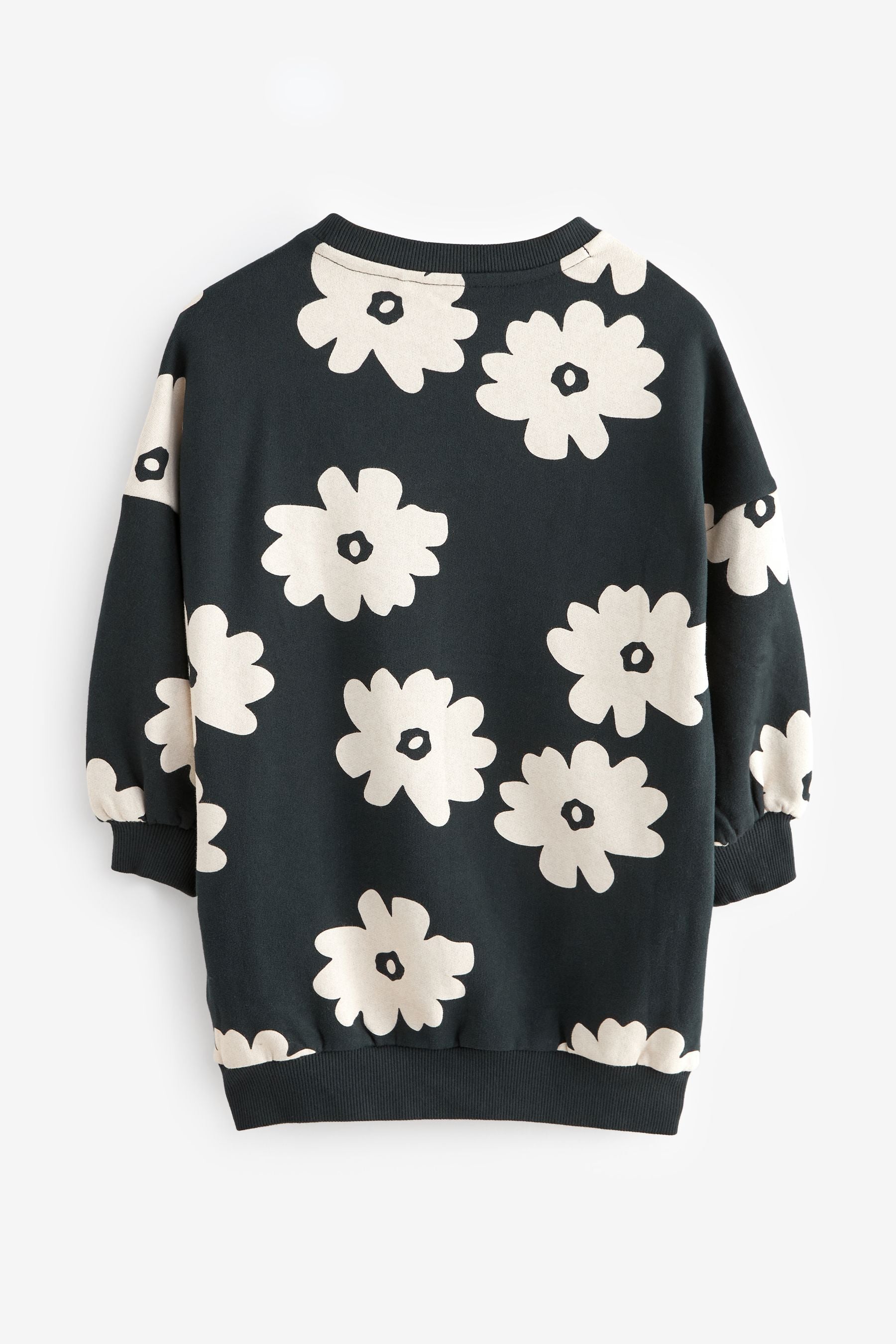 Black/White Flower Jumper Dress (3-16yrs)