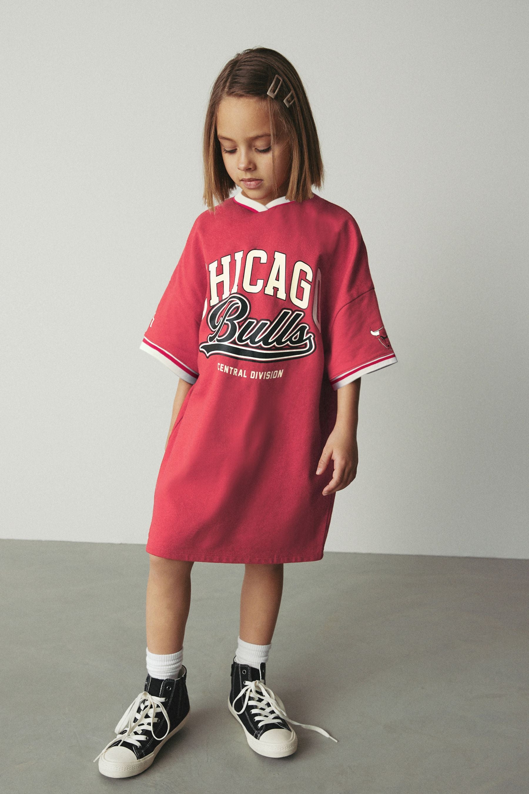 Red Chicago Bulls NBA Jersey Dress (3-16yrs)