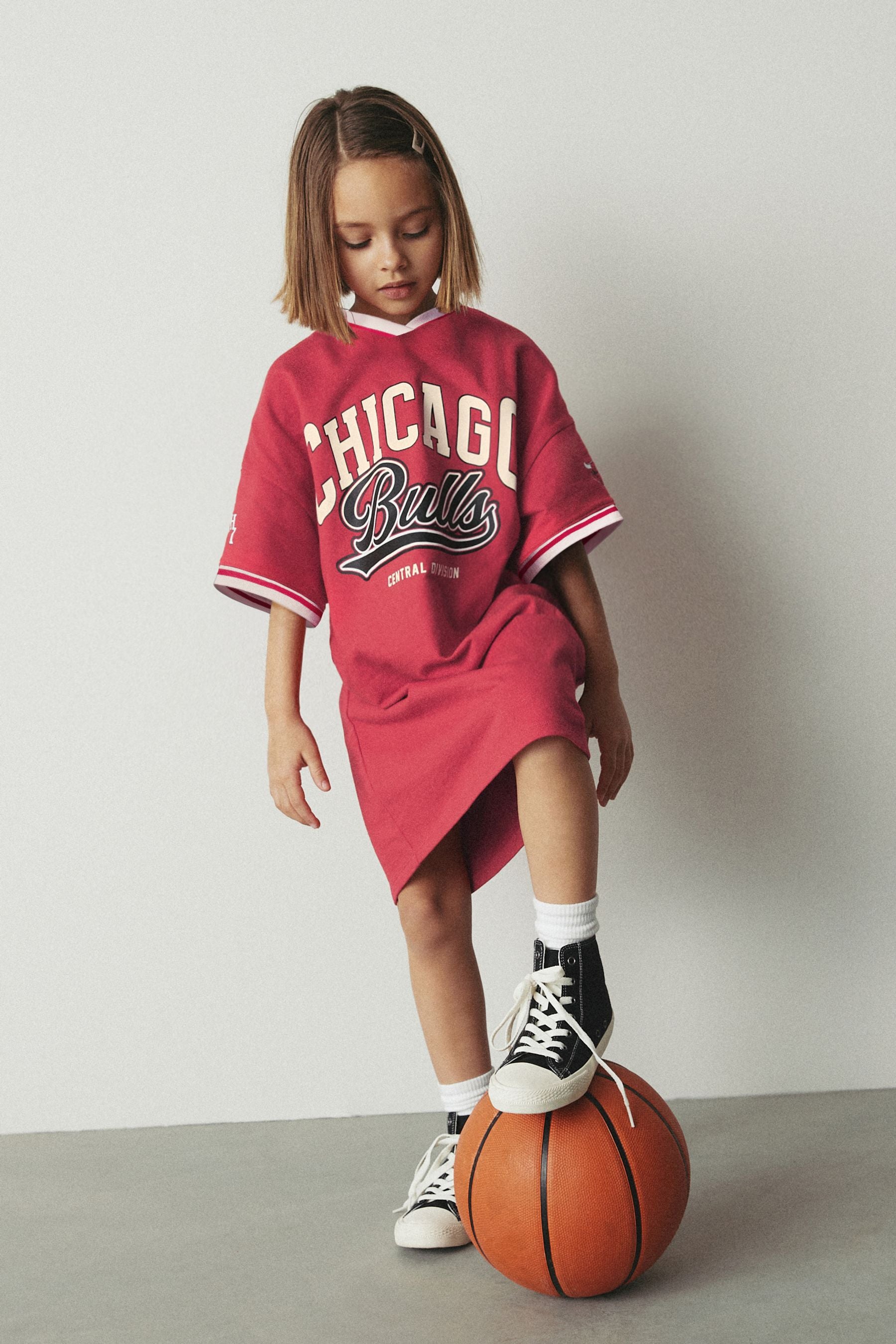 Red Chicago Bulls NBA Jersey Dress (3-16yrs)