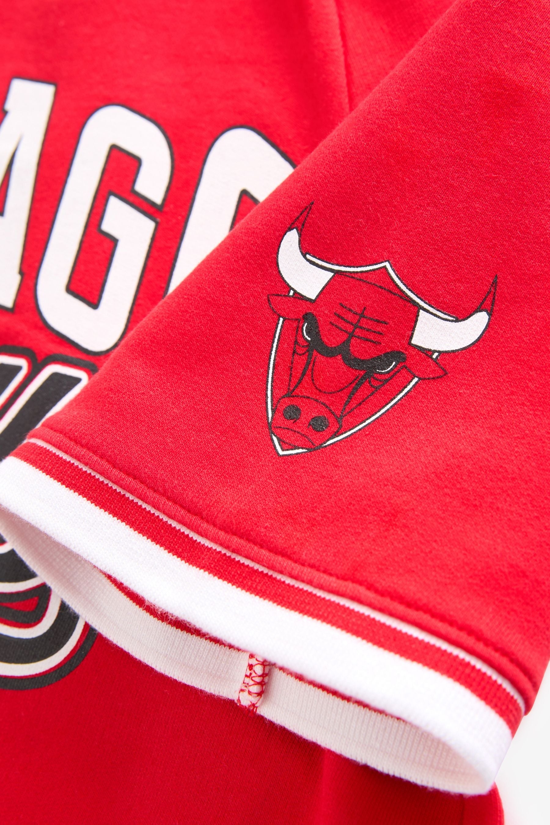 Red Chicago Bulls 100% Cotton NBA Jersey Dress (3-16yrs)