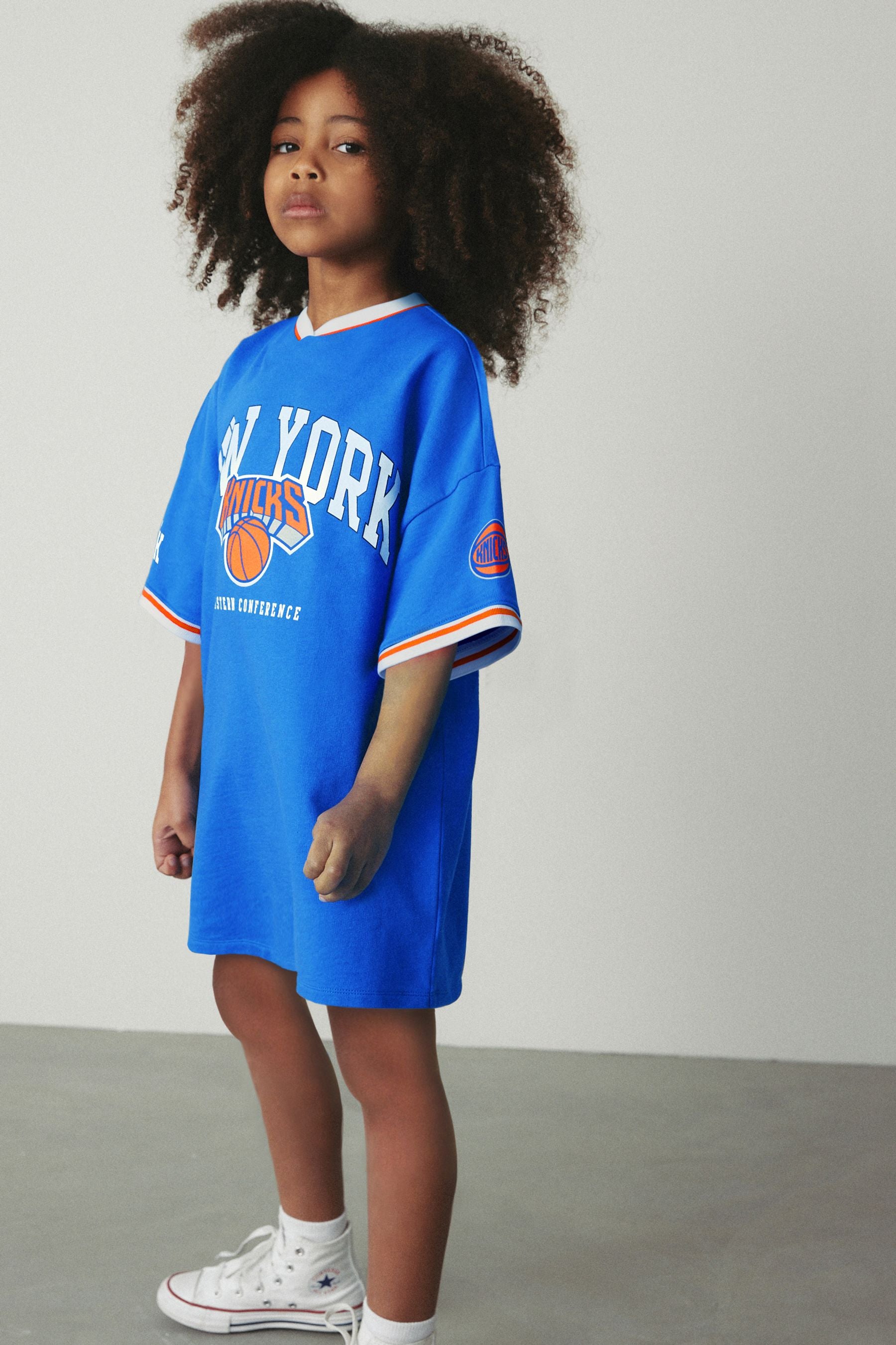 Blue New York Knicks 100% Cotton NBA Jersey Dress (3-16yrs)