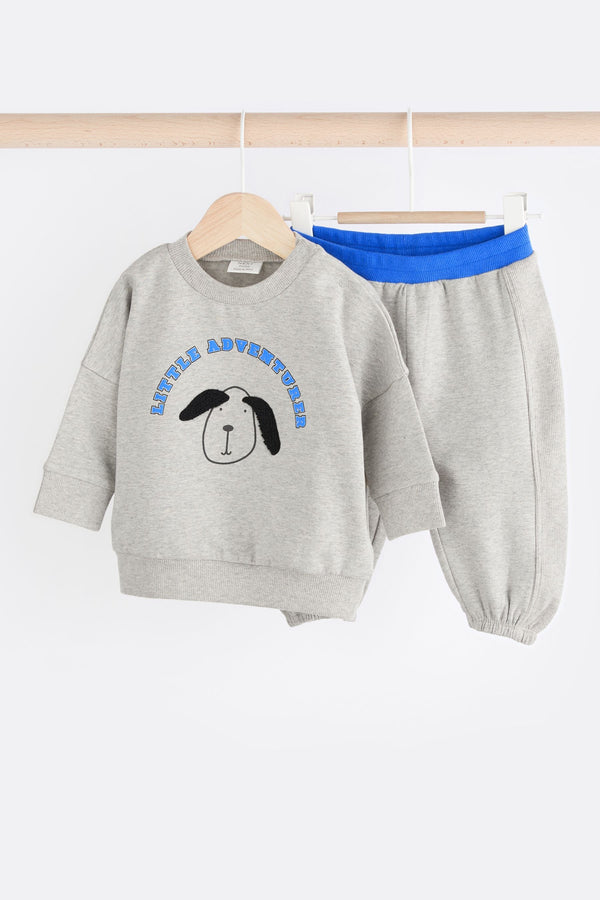 Grey Baby Sweatshirt And Leggings 2 Piece Set