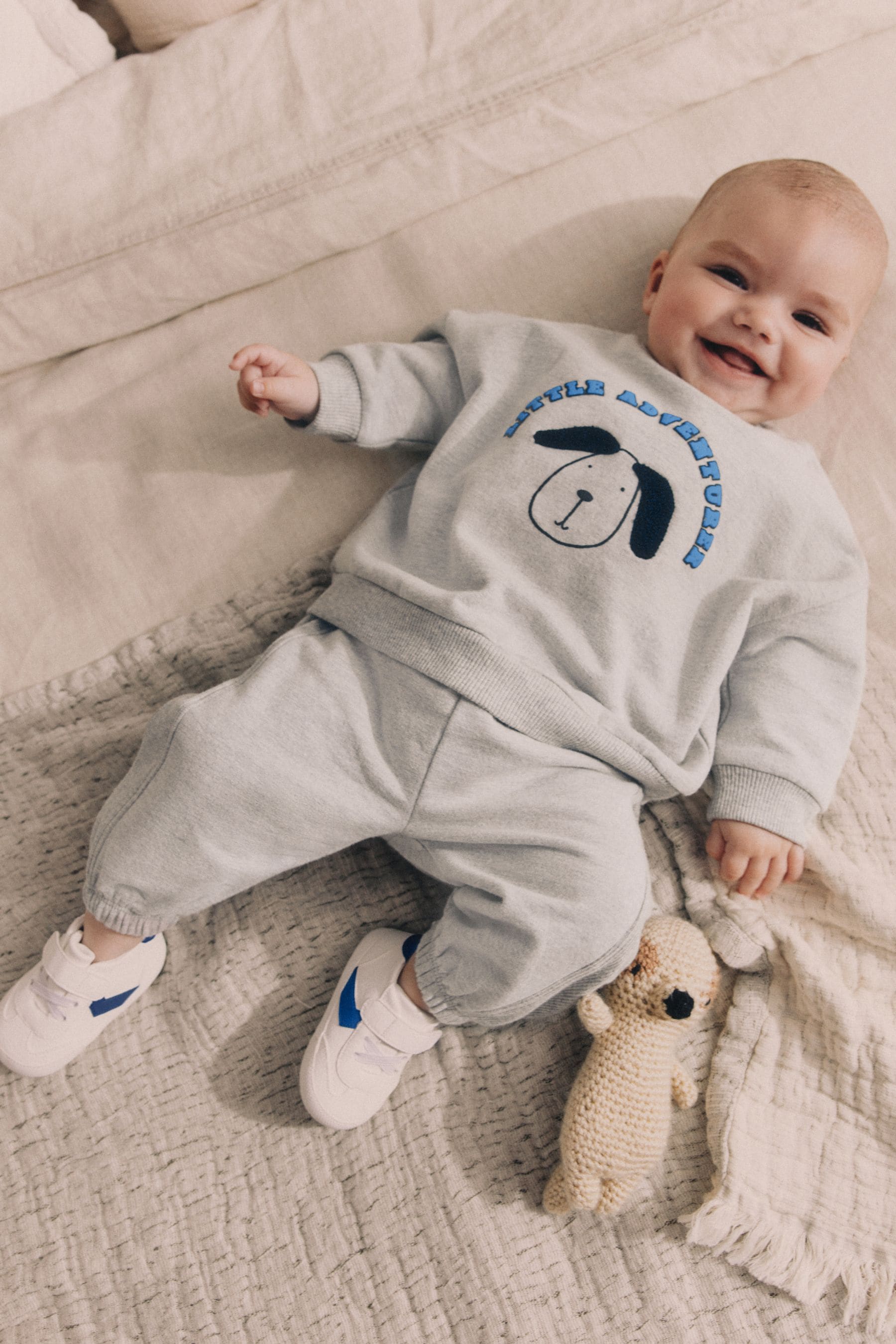 Grey Baby Sweatshirt And Leggings 2 Piece Set