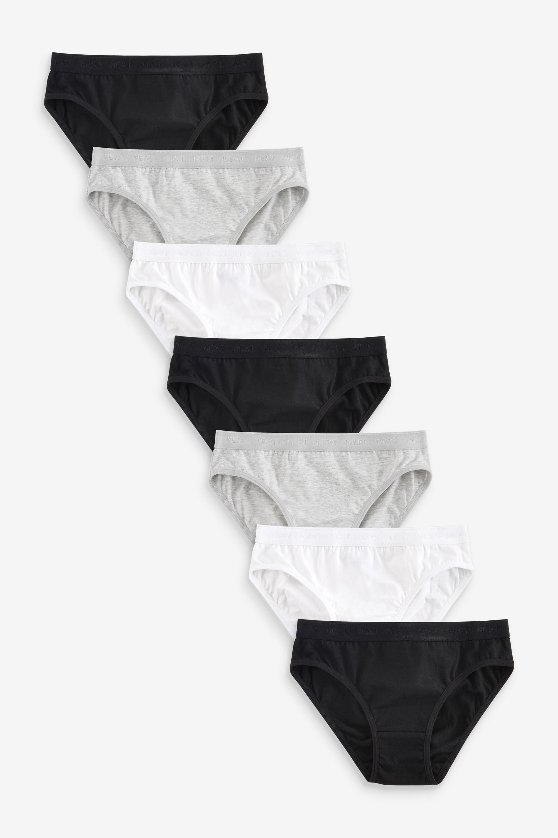 Black/White Bikini Briefs 7 Pack (5-16yrs)