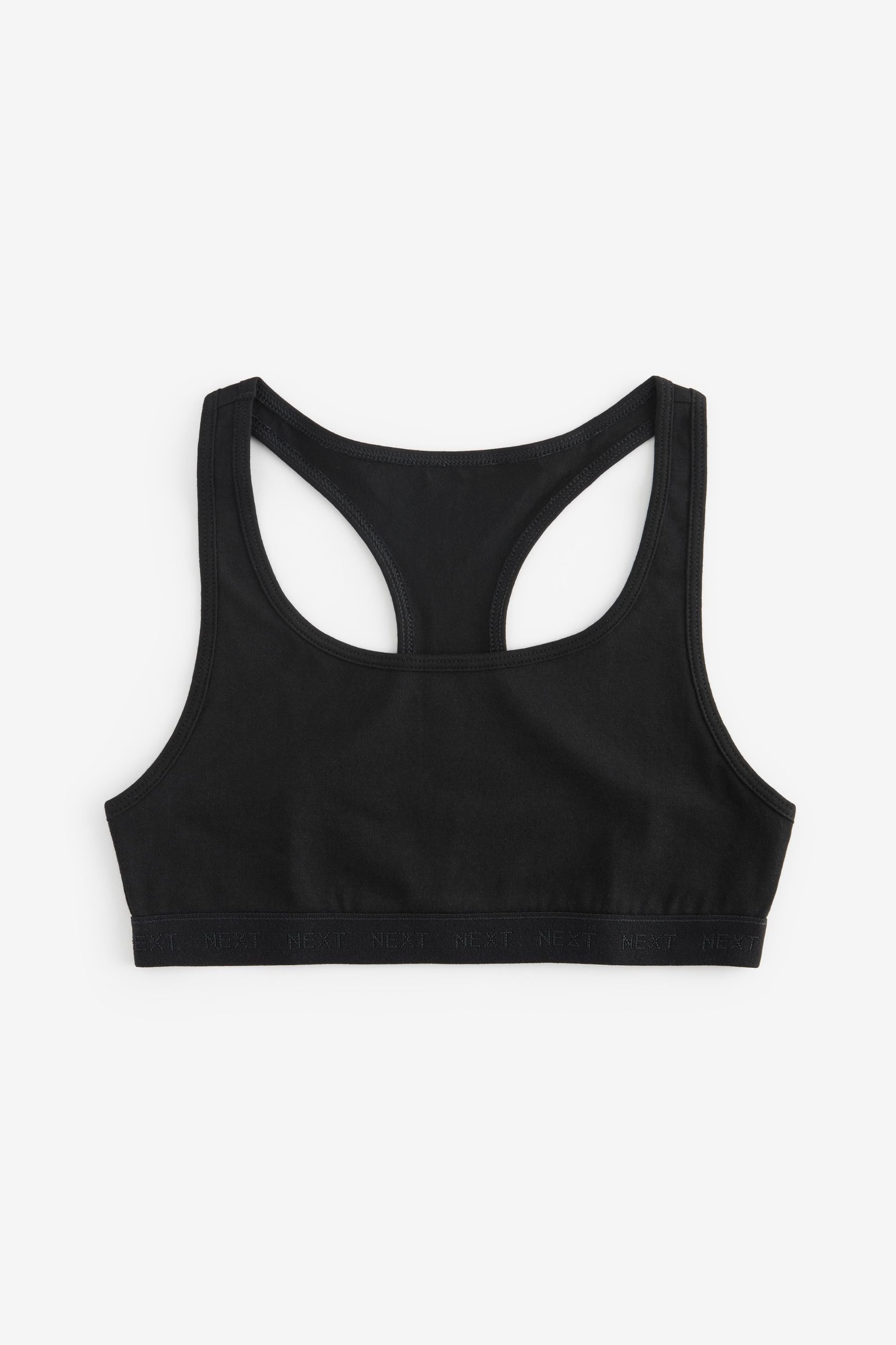 Black/White Racer Back Crop Top 3 Pack (5-16yrs)