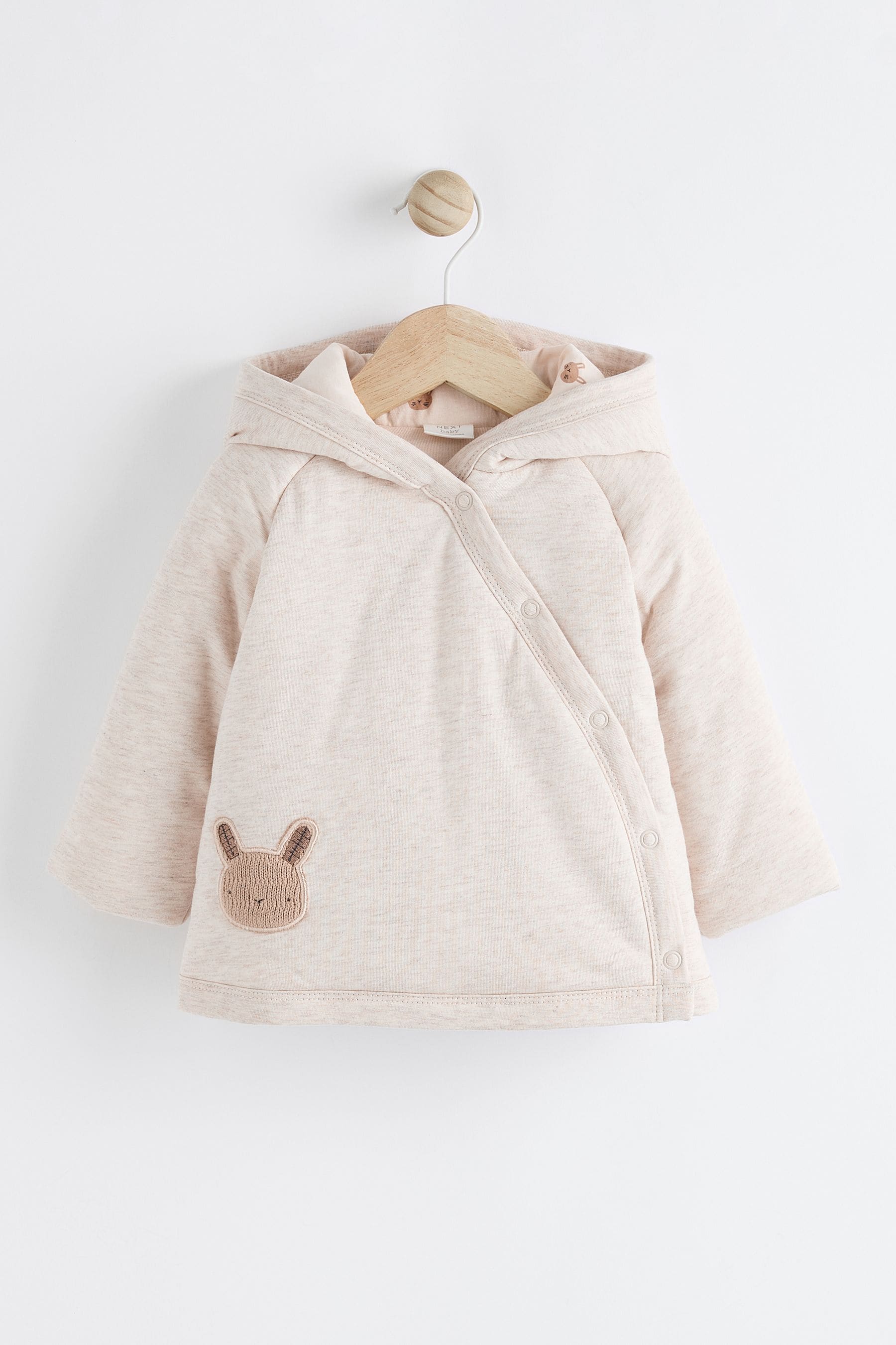 Cream Wrap Baby Hooded Jersey Jacket