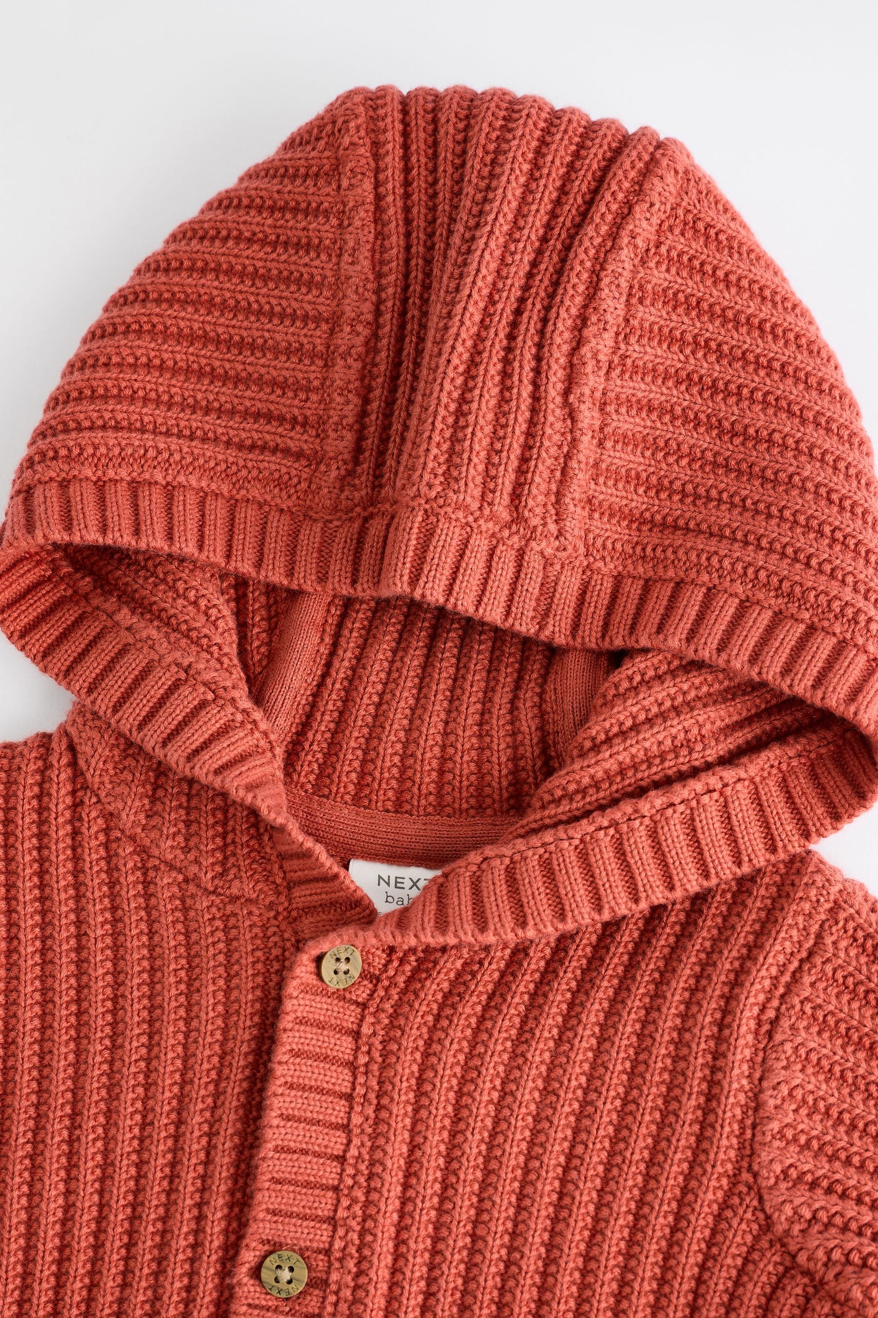 Orange Knitted Baby Cardigan