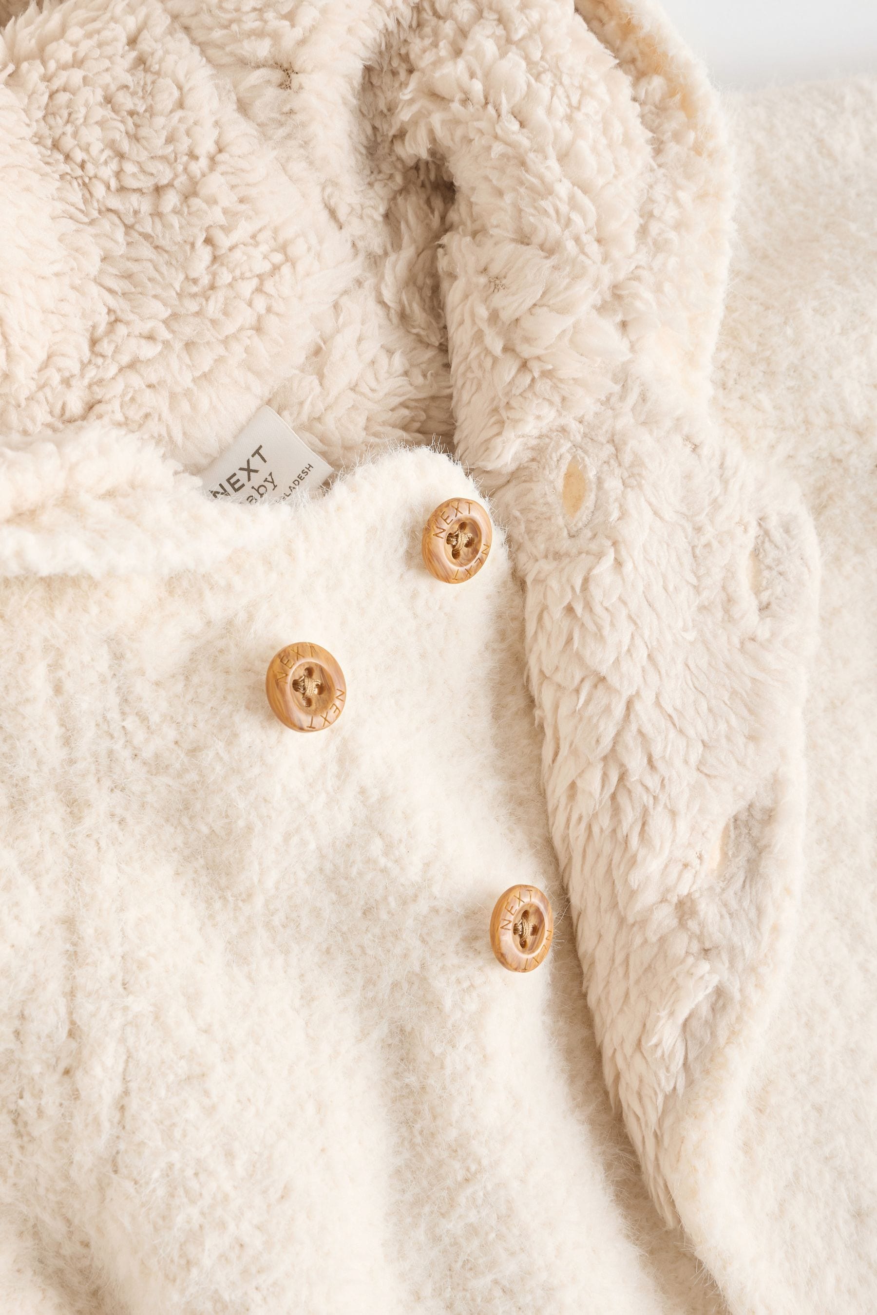 Cream Chenille Cosy Baby Hooded Cardigan