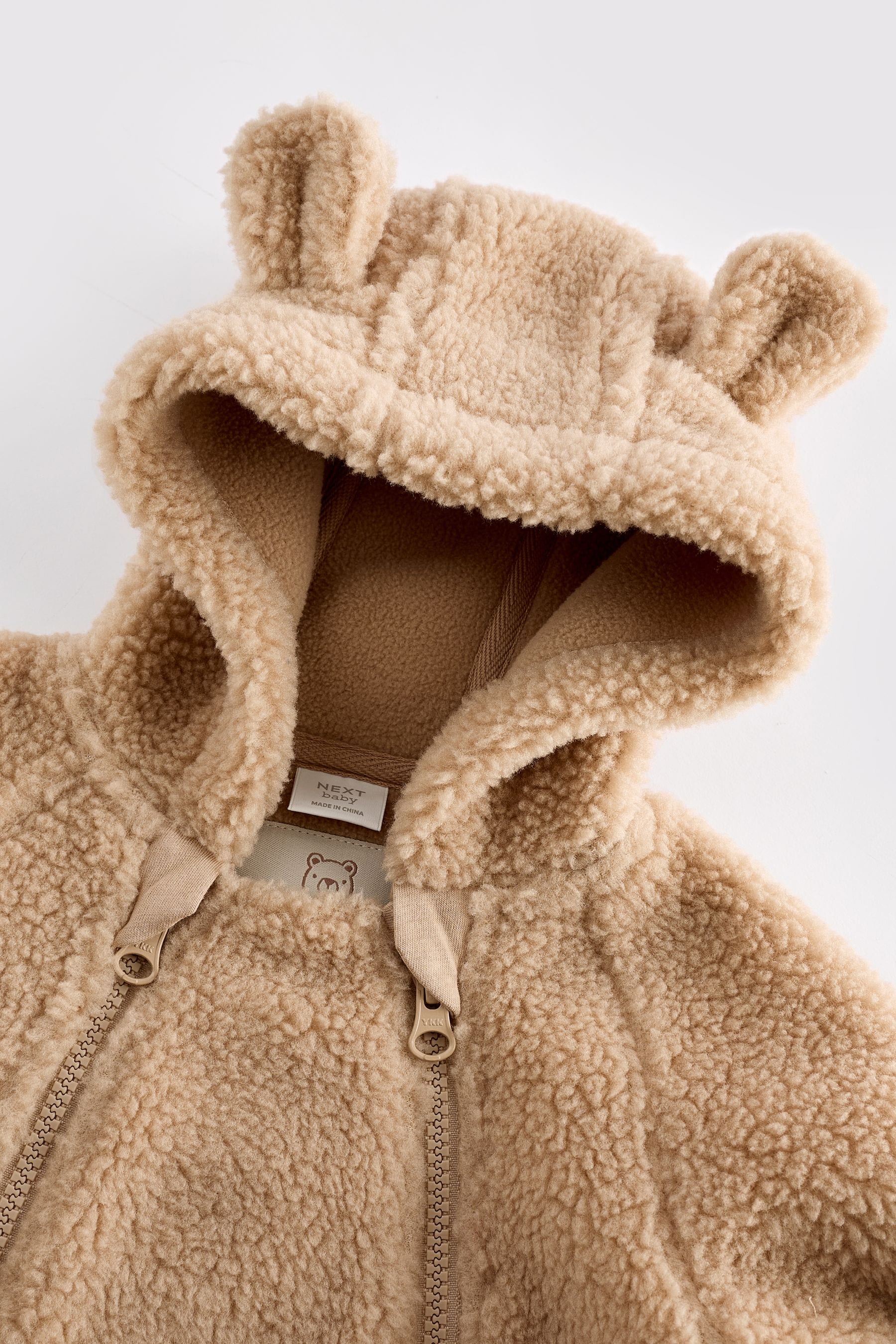 Brown Cosy Borg Bear Baby Pramsuit