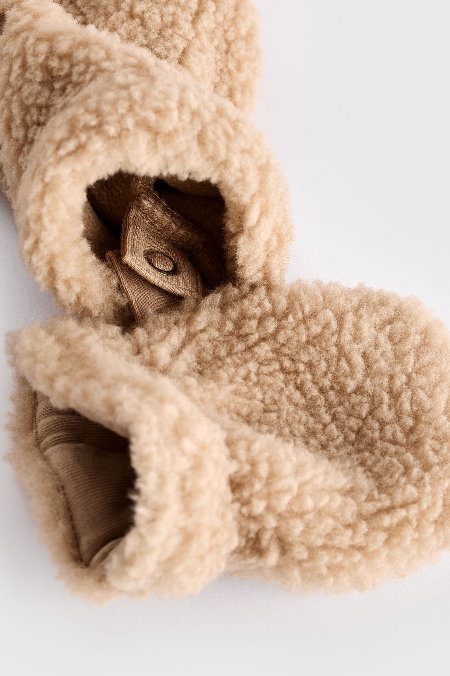 Brown Cosy Borg Bear Baby Pramsuit