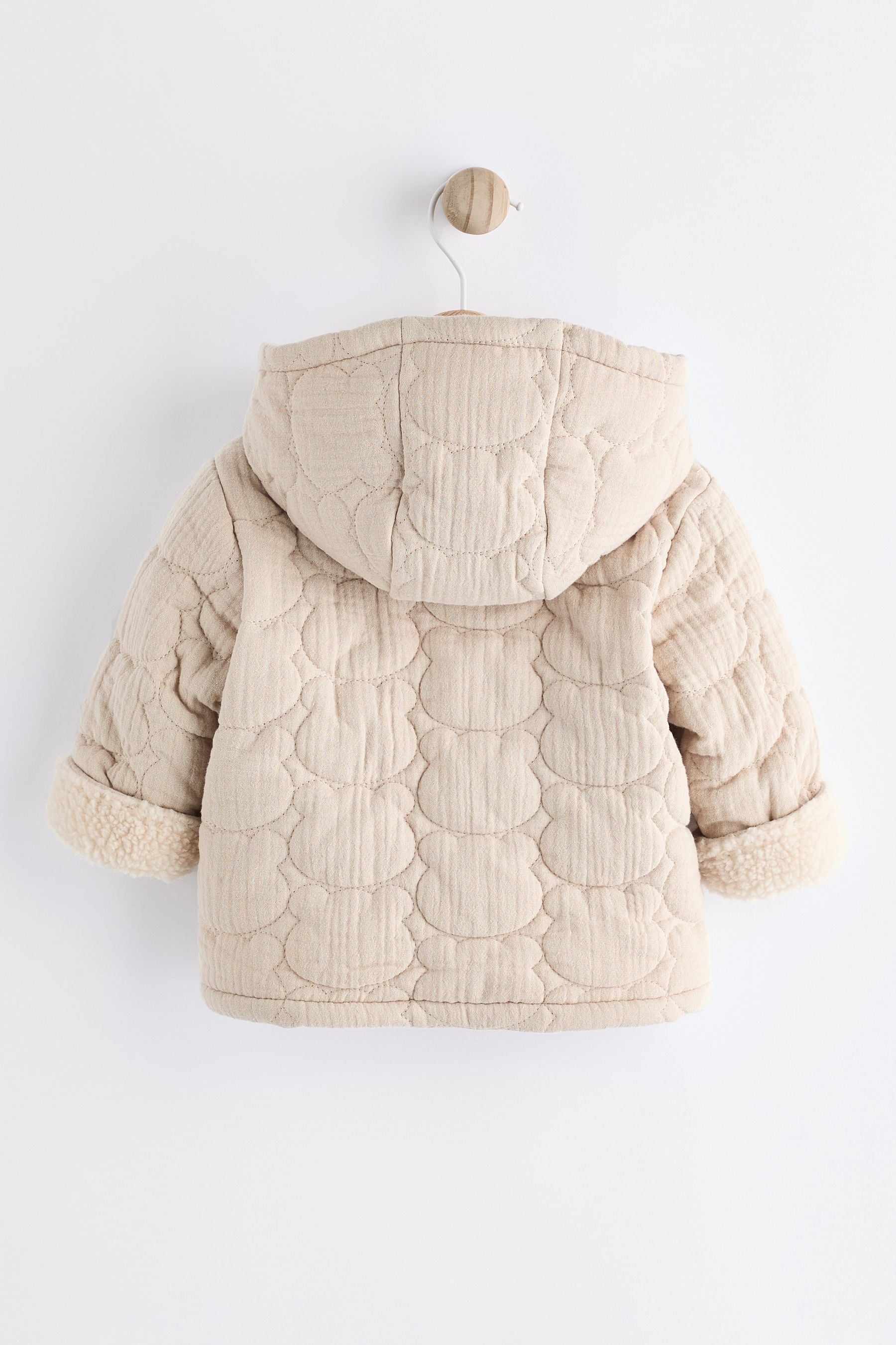 Cream Hooded Baby Jacket