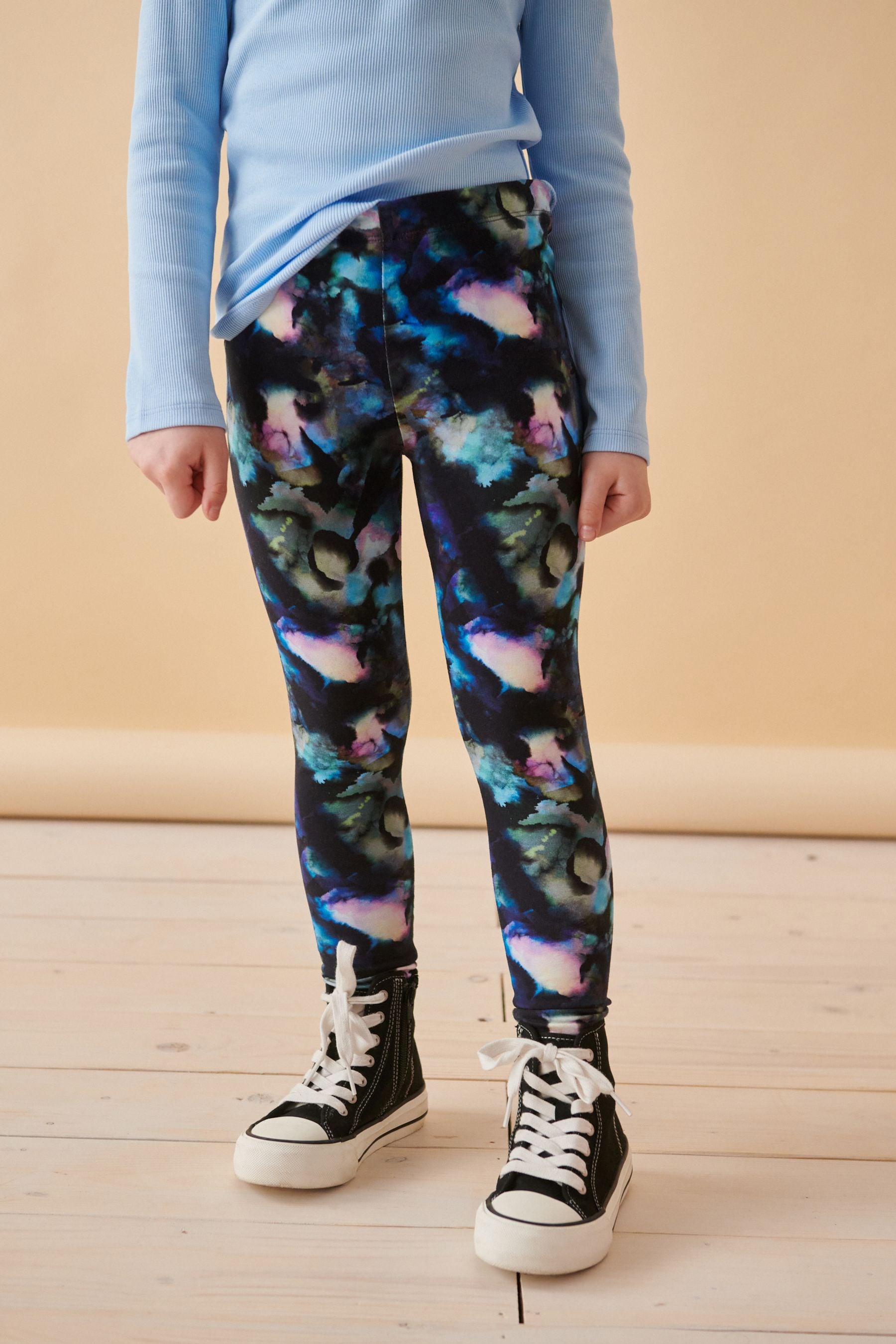 Blue Multi Printed Leggings (3-16yrs)