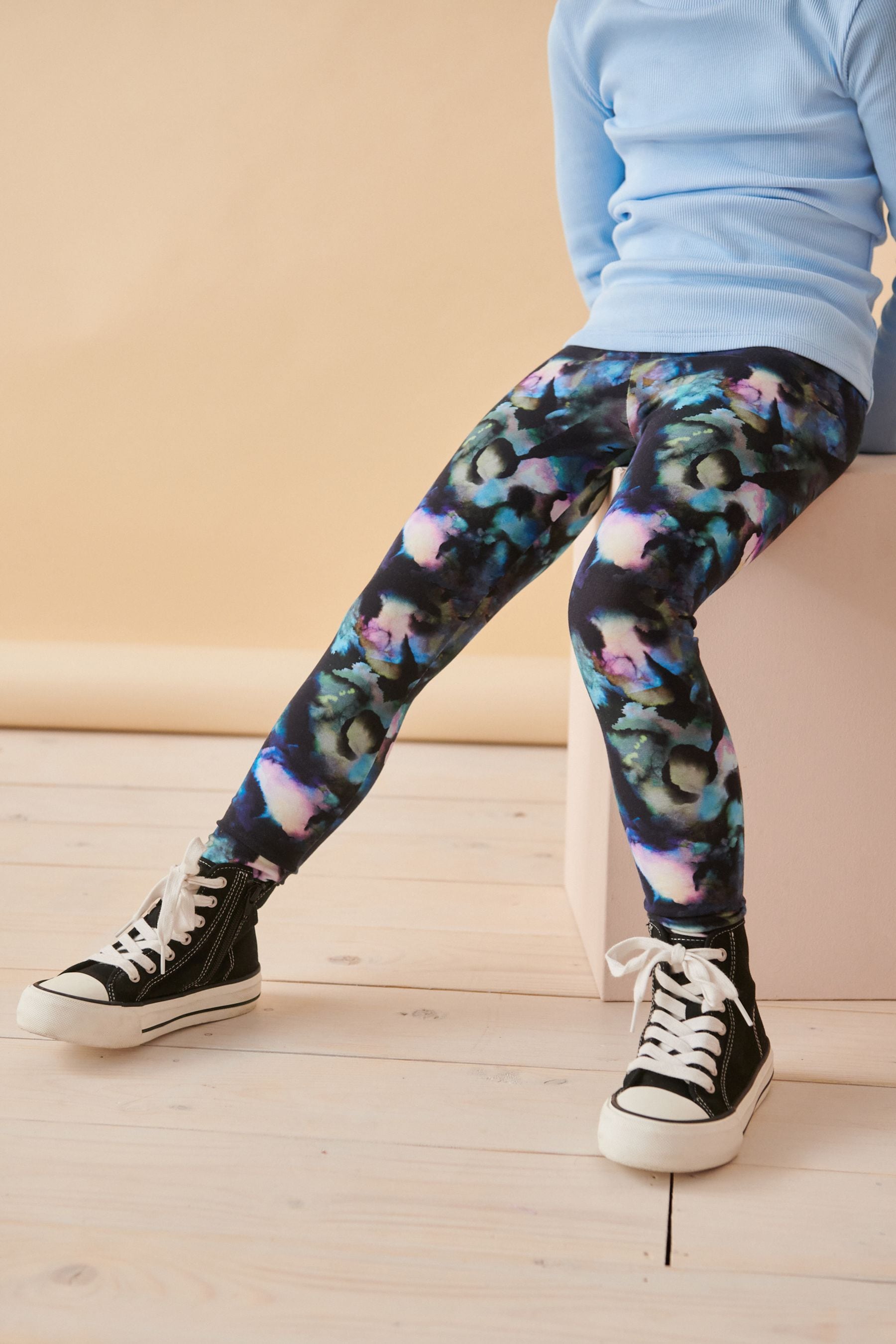 Blue Multi Printed Leggings (3-16yrs)