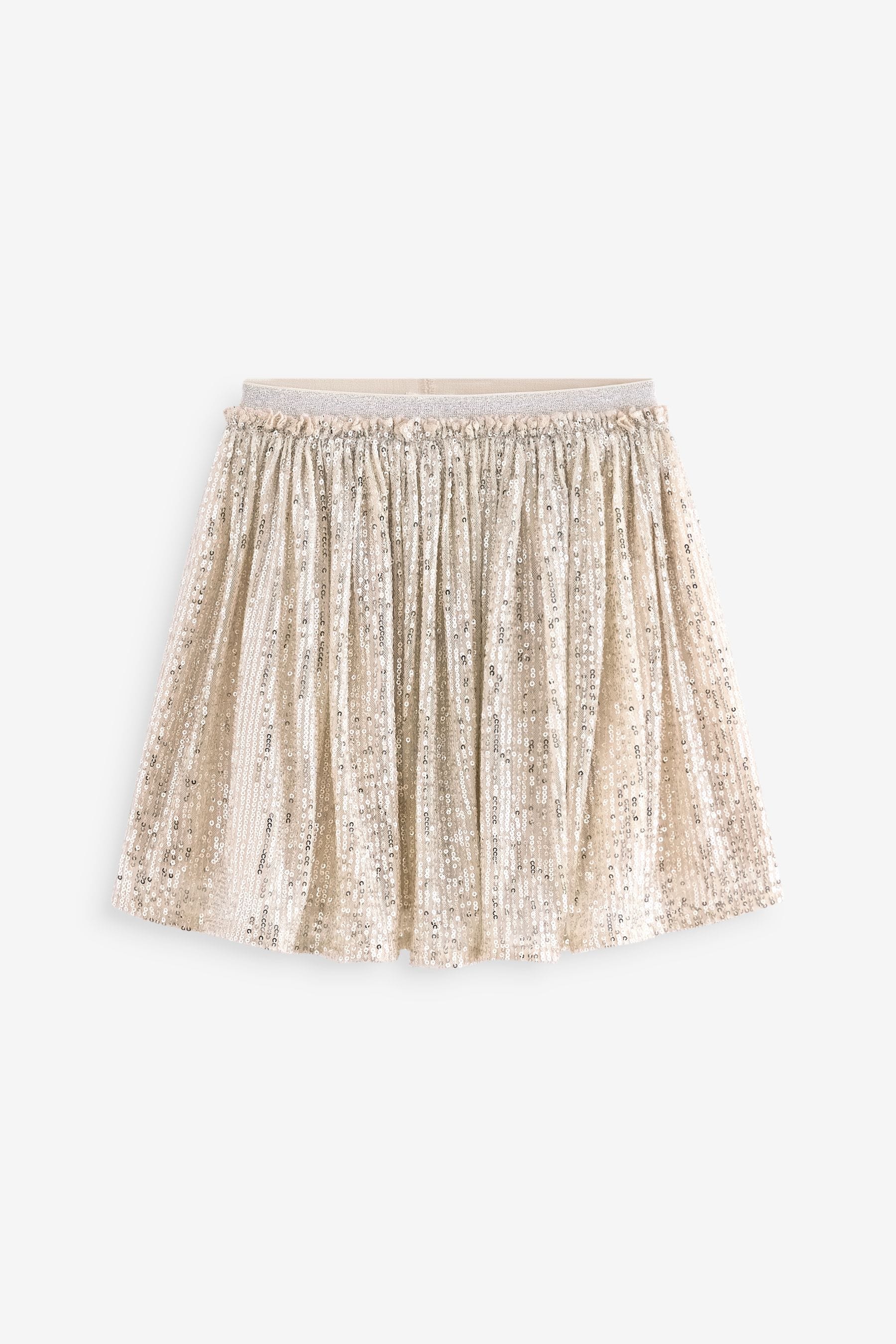 Gold Sequin Pull On Skirt (3-16yrs)