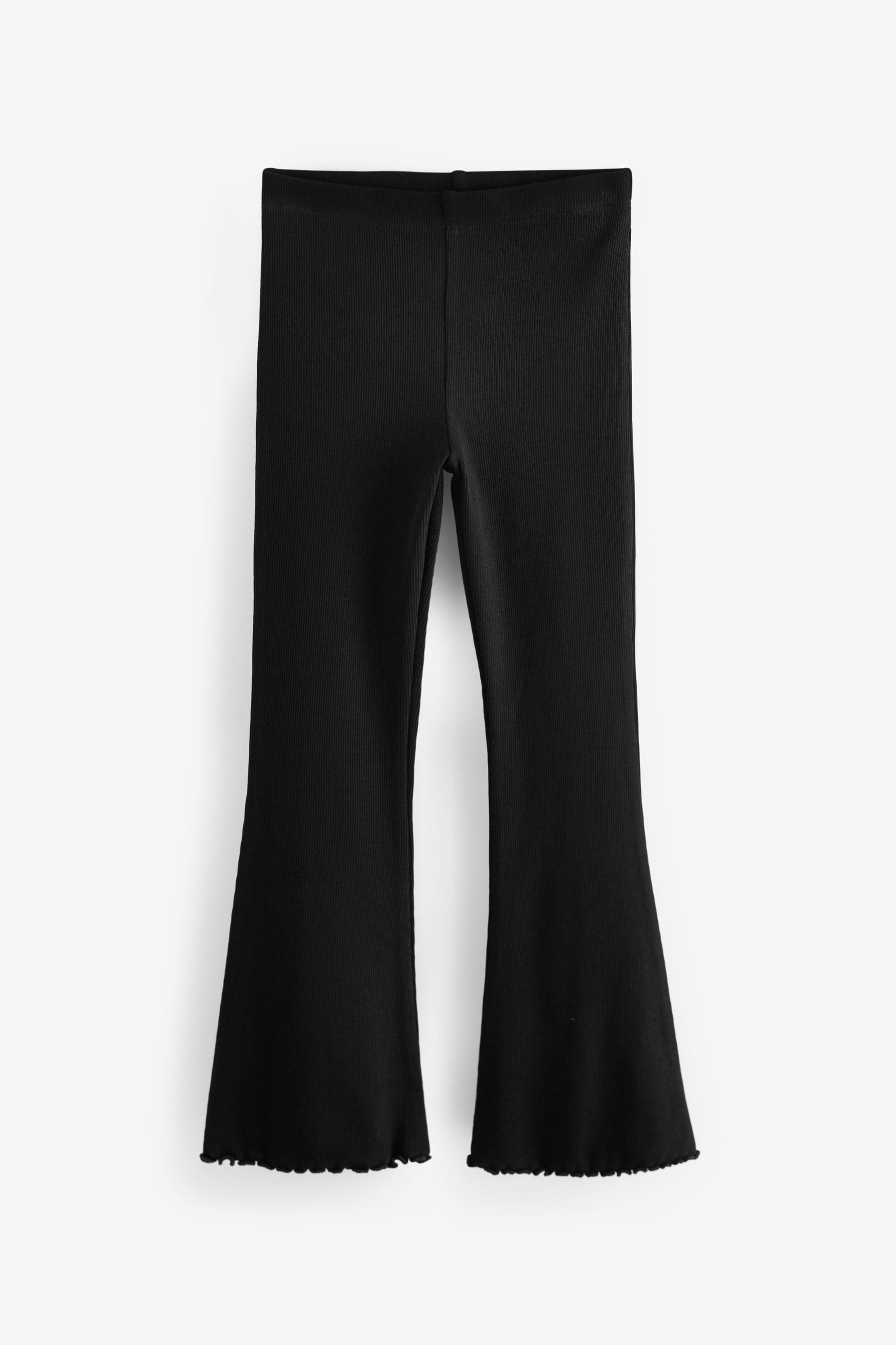 Black Rib Flare Leggings (3-16yrs)