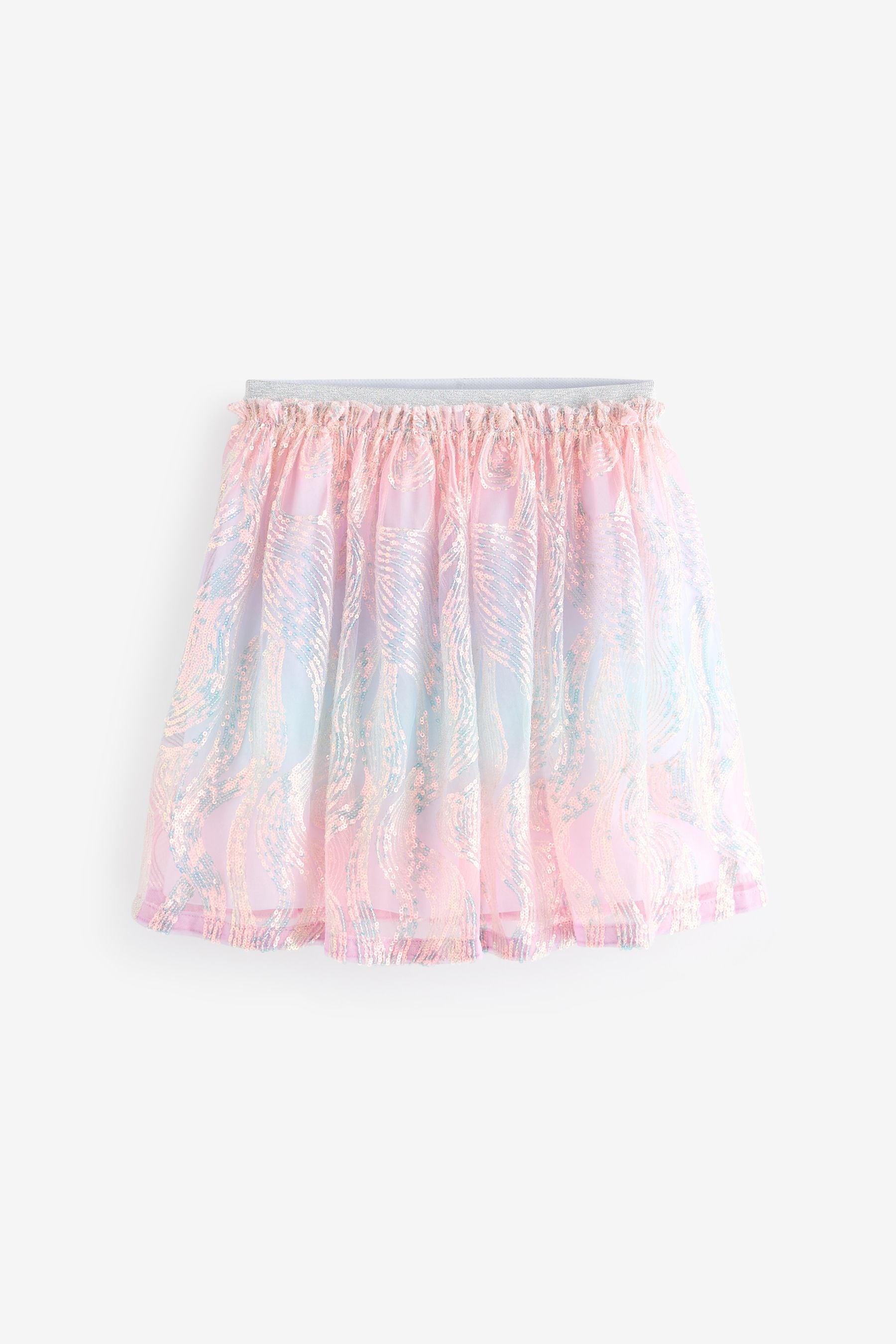 Pink/Blue Sequin Pull On Skirt (3-16yrs)