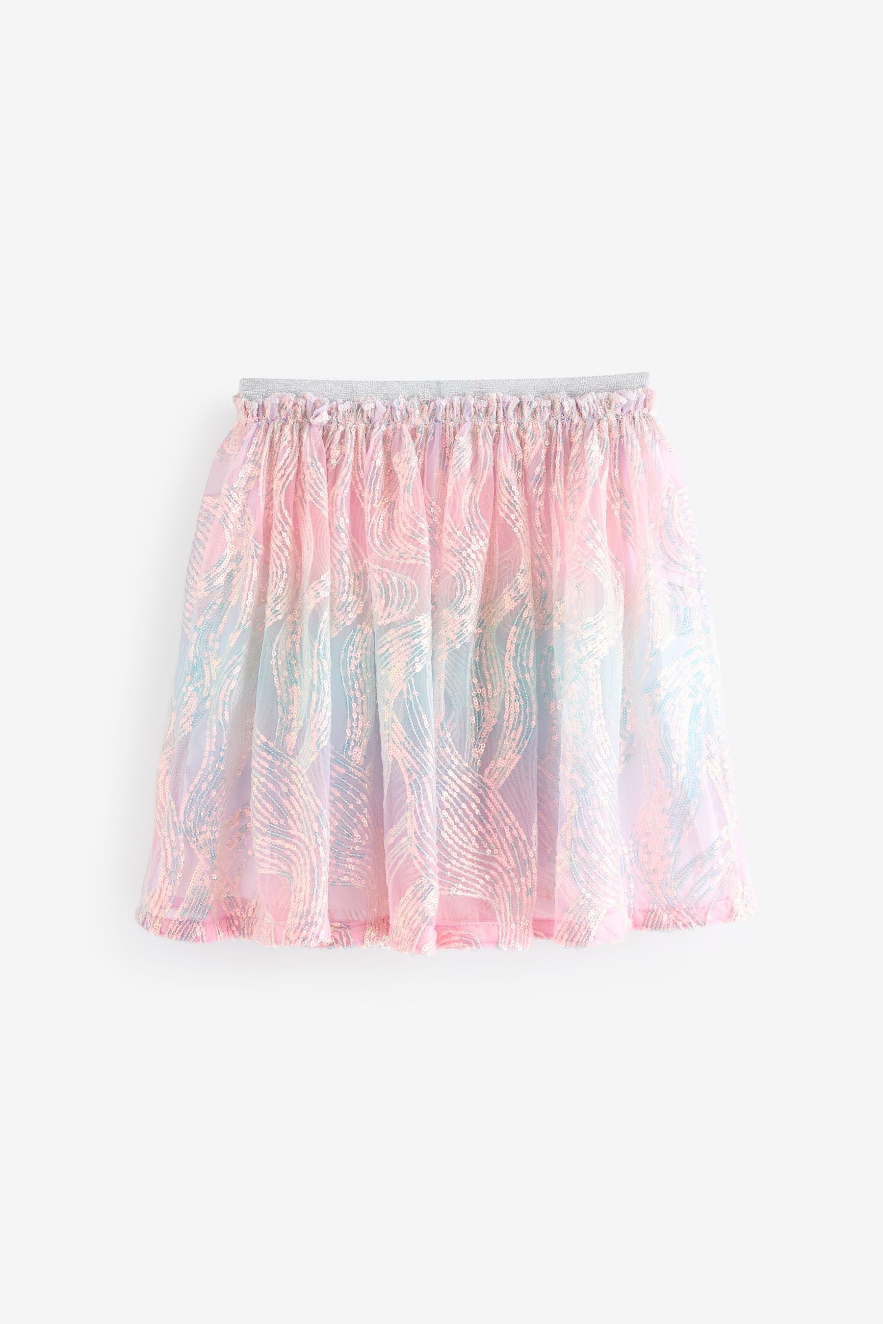 Pink/Blue Sequin Pull On Skirt (3-16yrs)