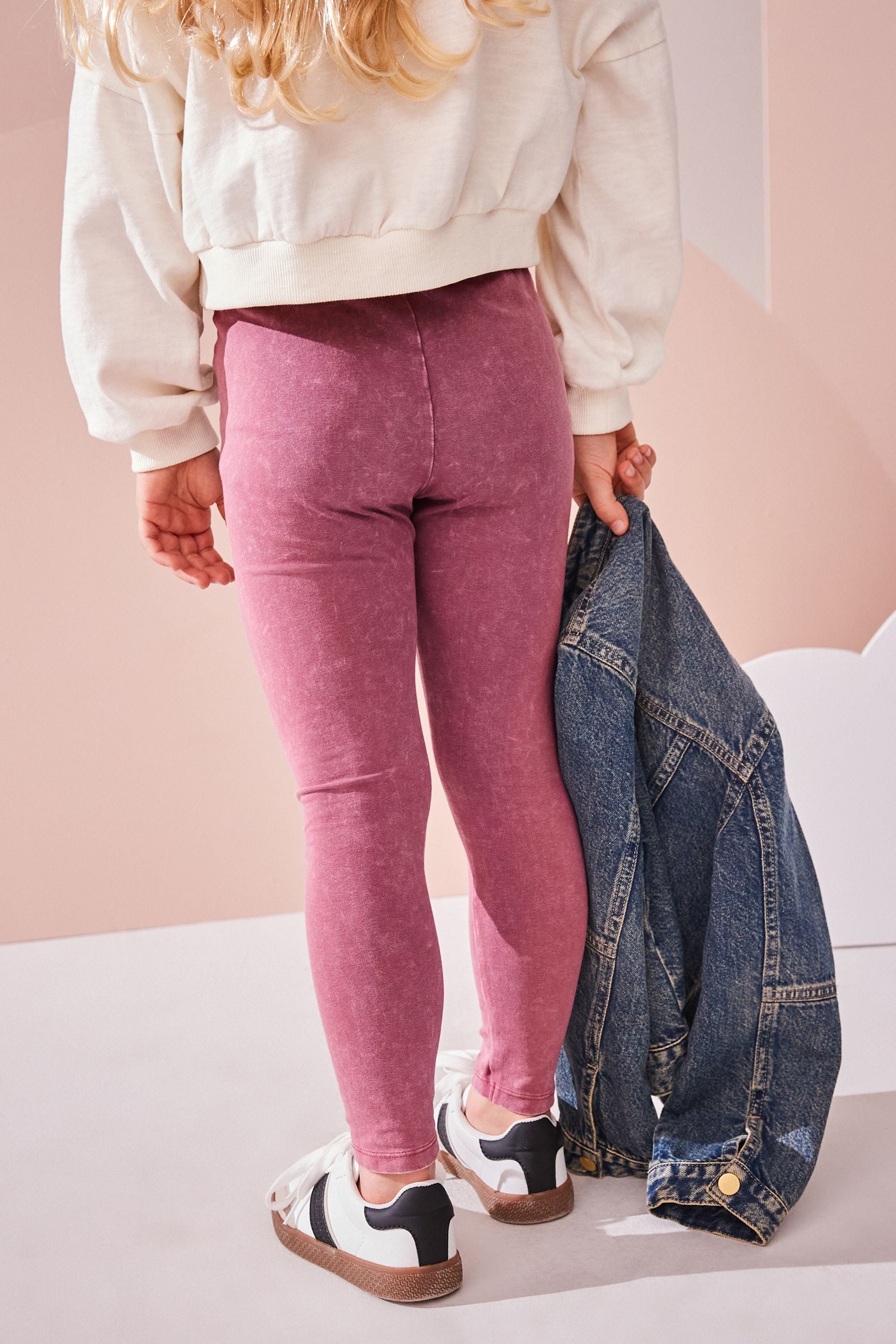 Berry Pink Denim Leggings (3-16yrs)