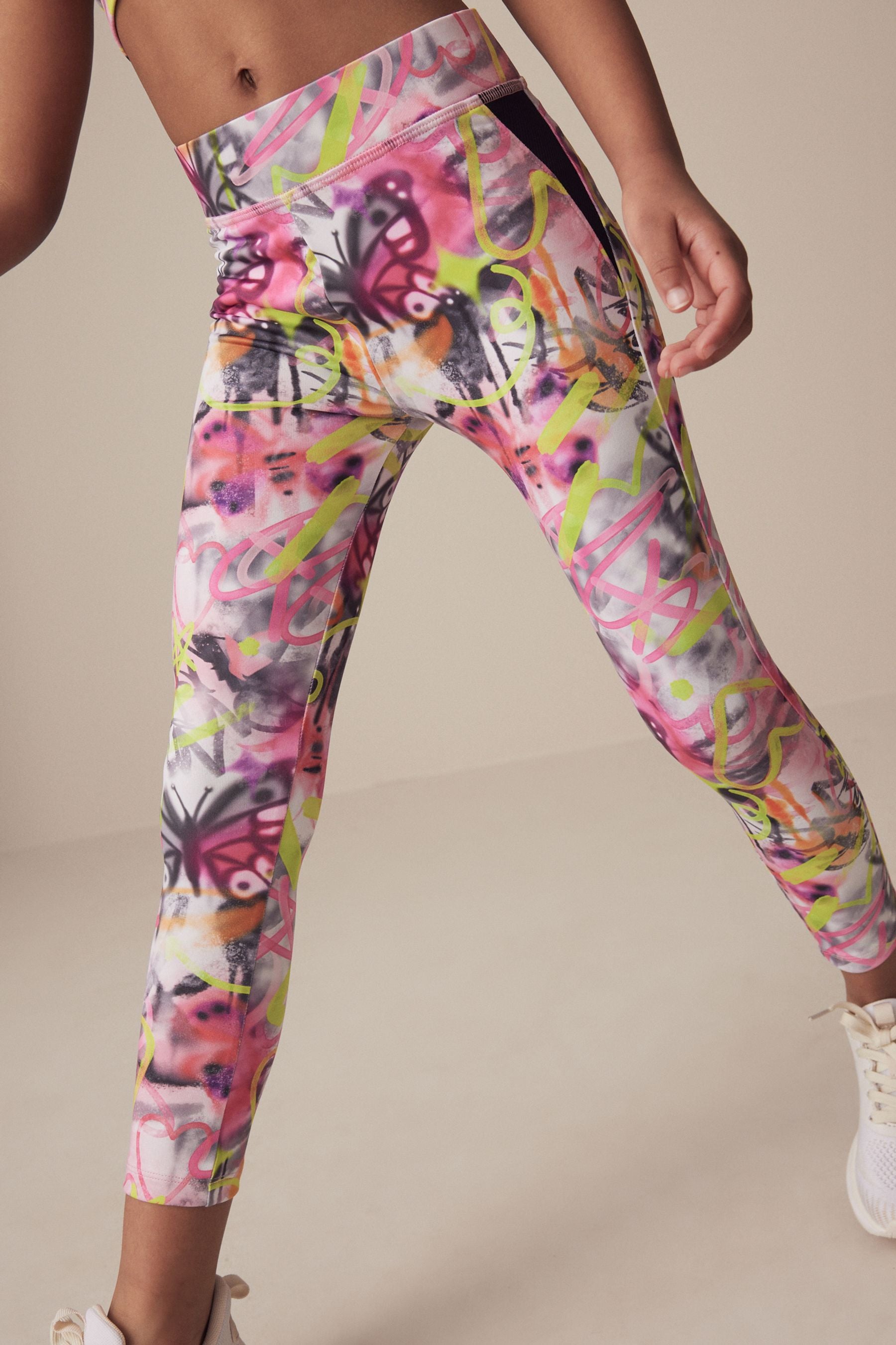 Multi Graffiti Sports Leggings (3-16yrs)