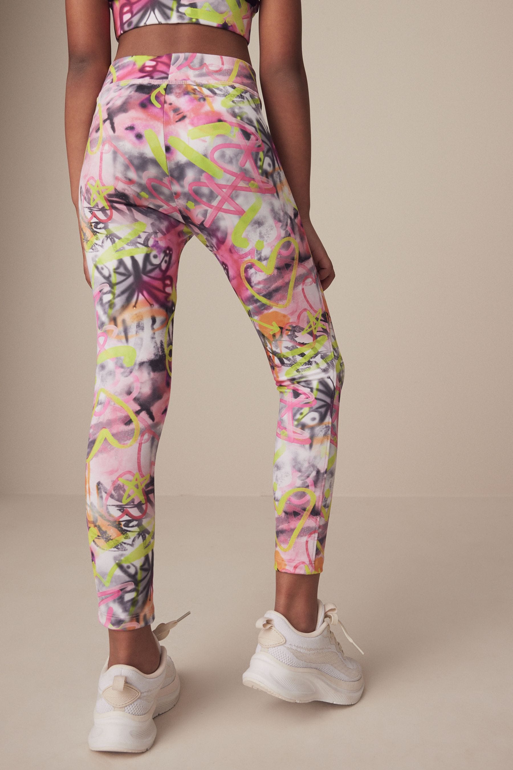 Multi Graffiti Sports Leggings (3-16yrs)