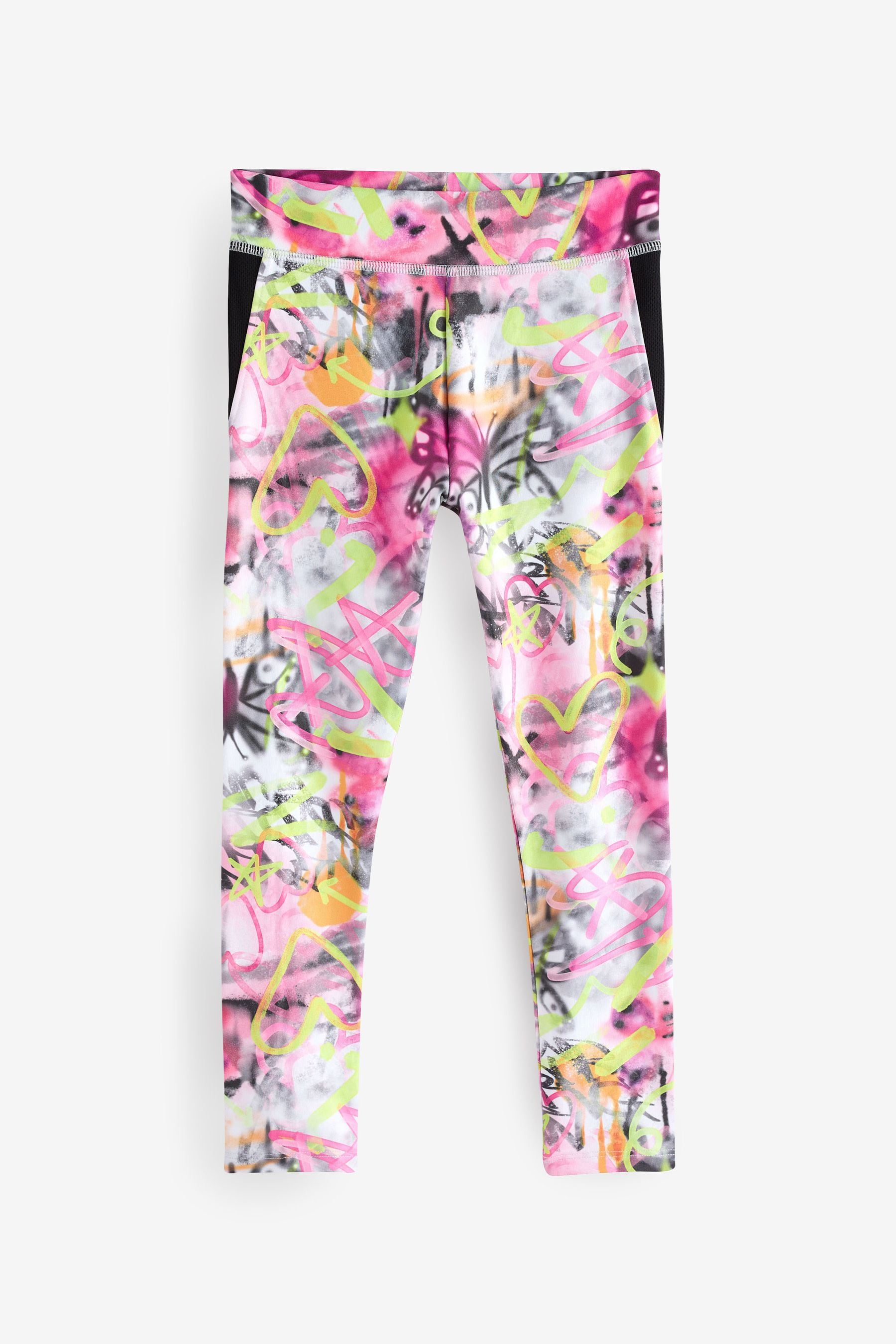 Multi Graffiti Sports Leggings (3-16yrs)