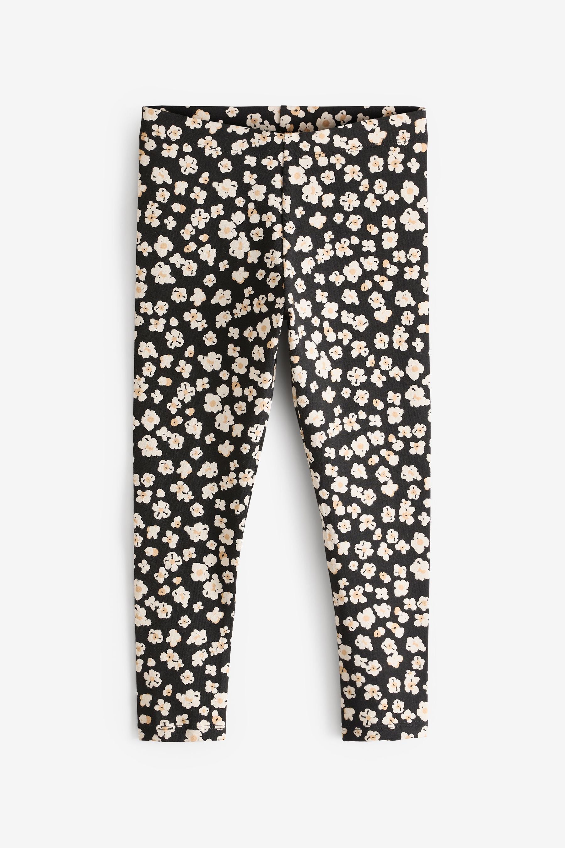 Mono Spot/Black/Charcoal Grey Leggings 5 Pack (3-16yrs)