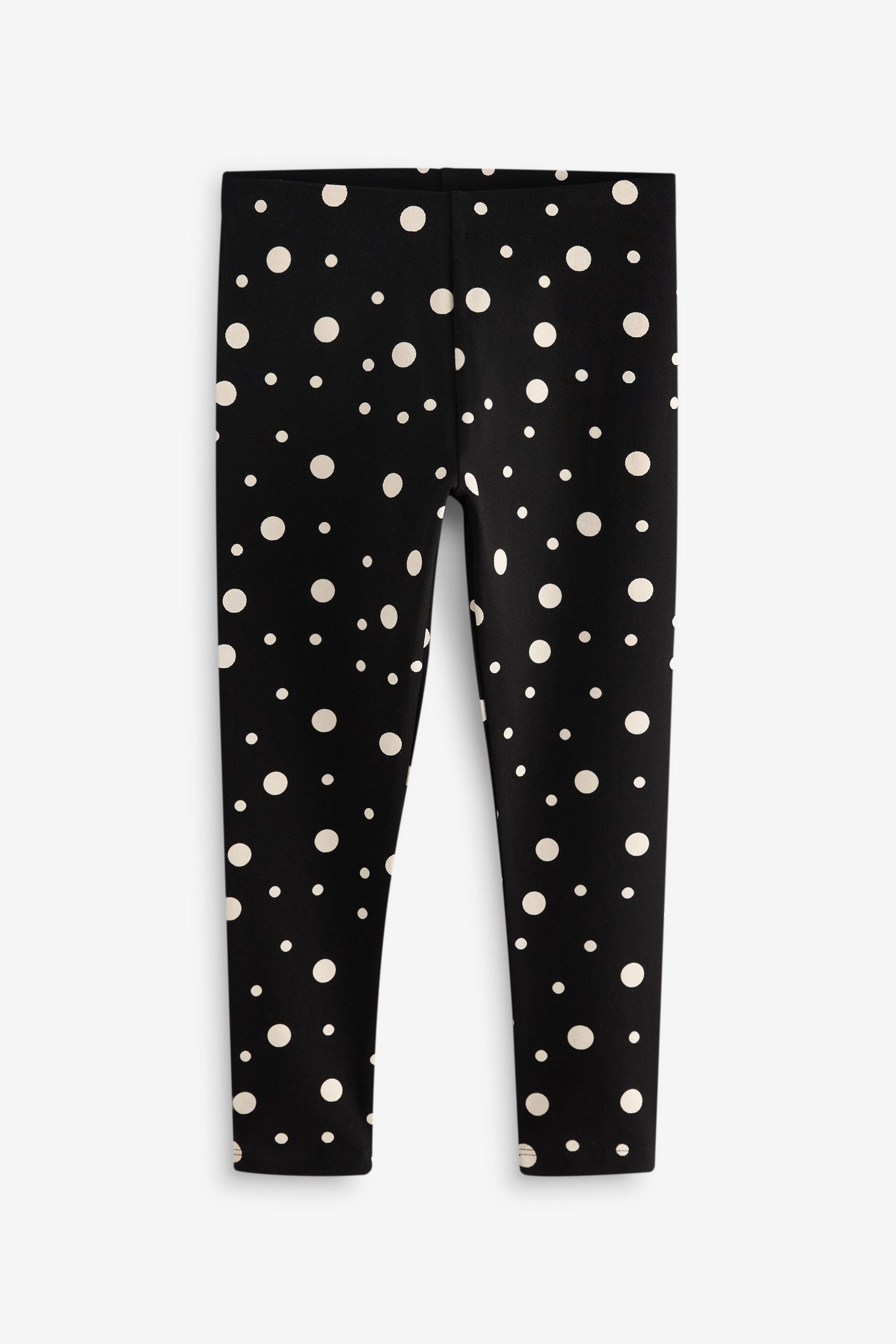 Rust Brown/Mono Spot/Neutral Character Leggings 5 Pack (3-16yrs)