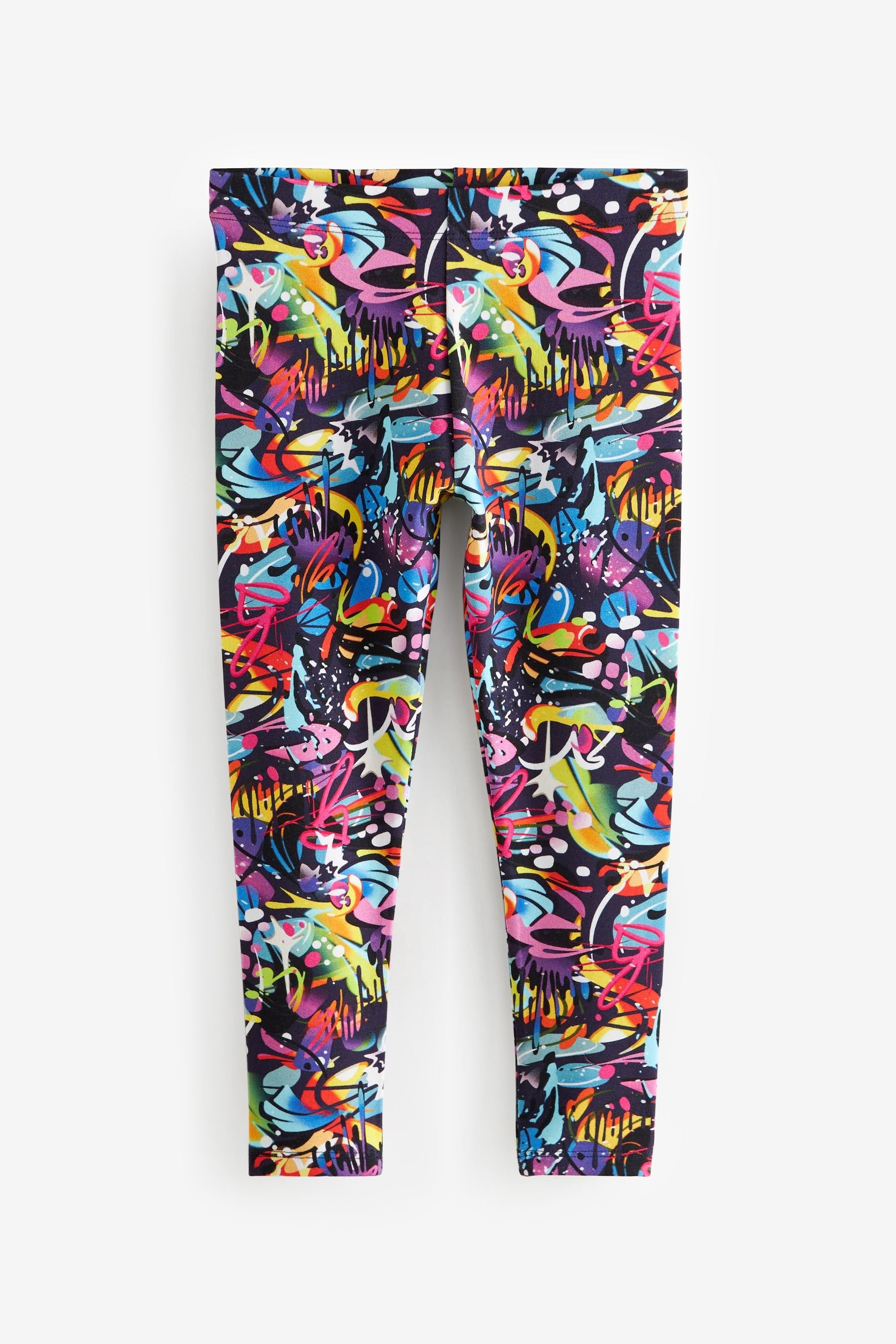 Purple/Graffiti/Multi Swirl Leggings 5 Pack (3-16yrs)