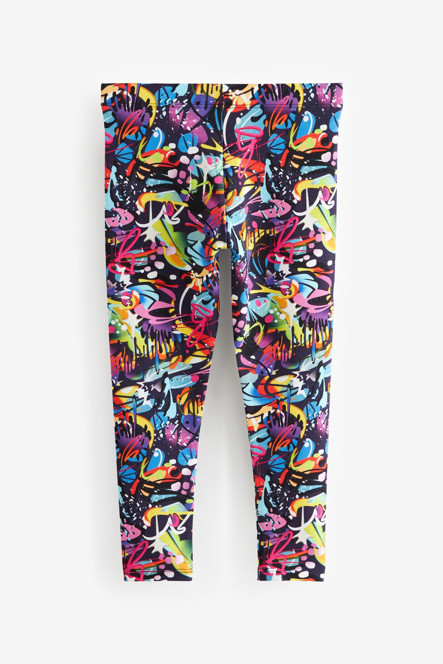 Purple/Graffiti/Multi Swirl Leggings 5 Pack (3-16yrs)