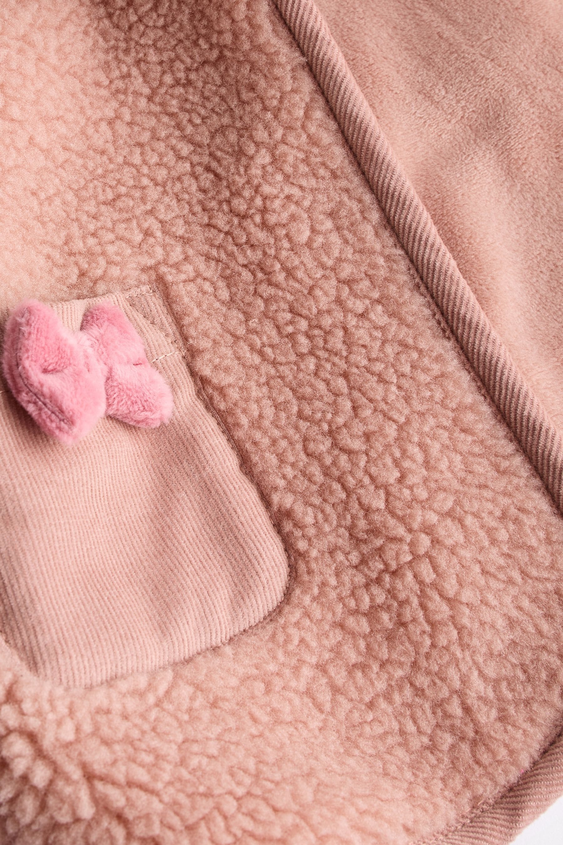 Pink Baby Borg Fleece Jacket (0mths-2yrs)