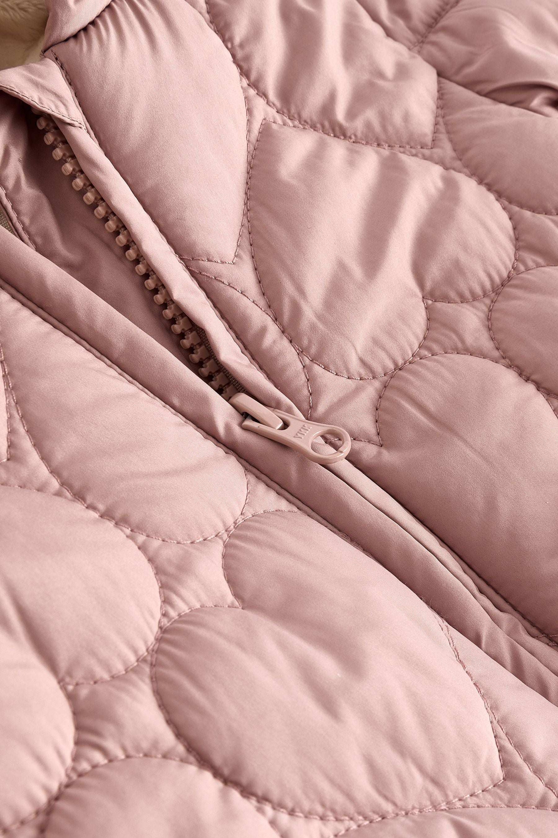 Pink Hearts Quilted Baby Coat (0mths-2yrs)