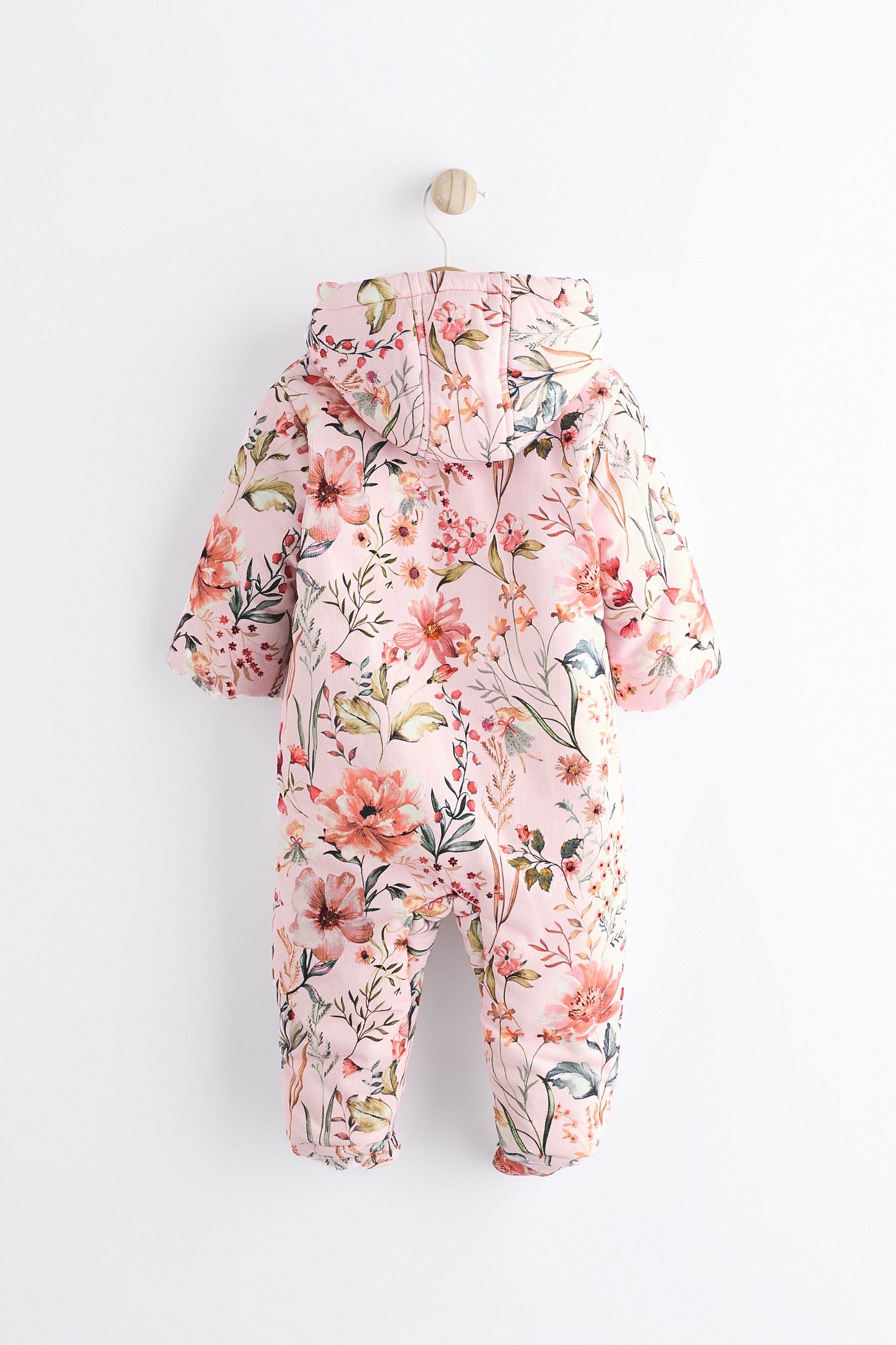 Floral Corduroy Baby All-In-One Pramsuit (0mths-2yrs)