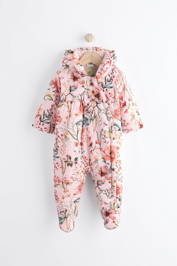 Floral Corduroy Baby All-In-One Pramsuit (0mths-2yrs)