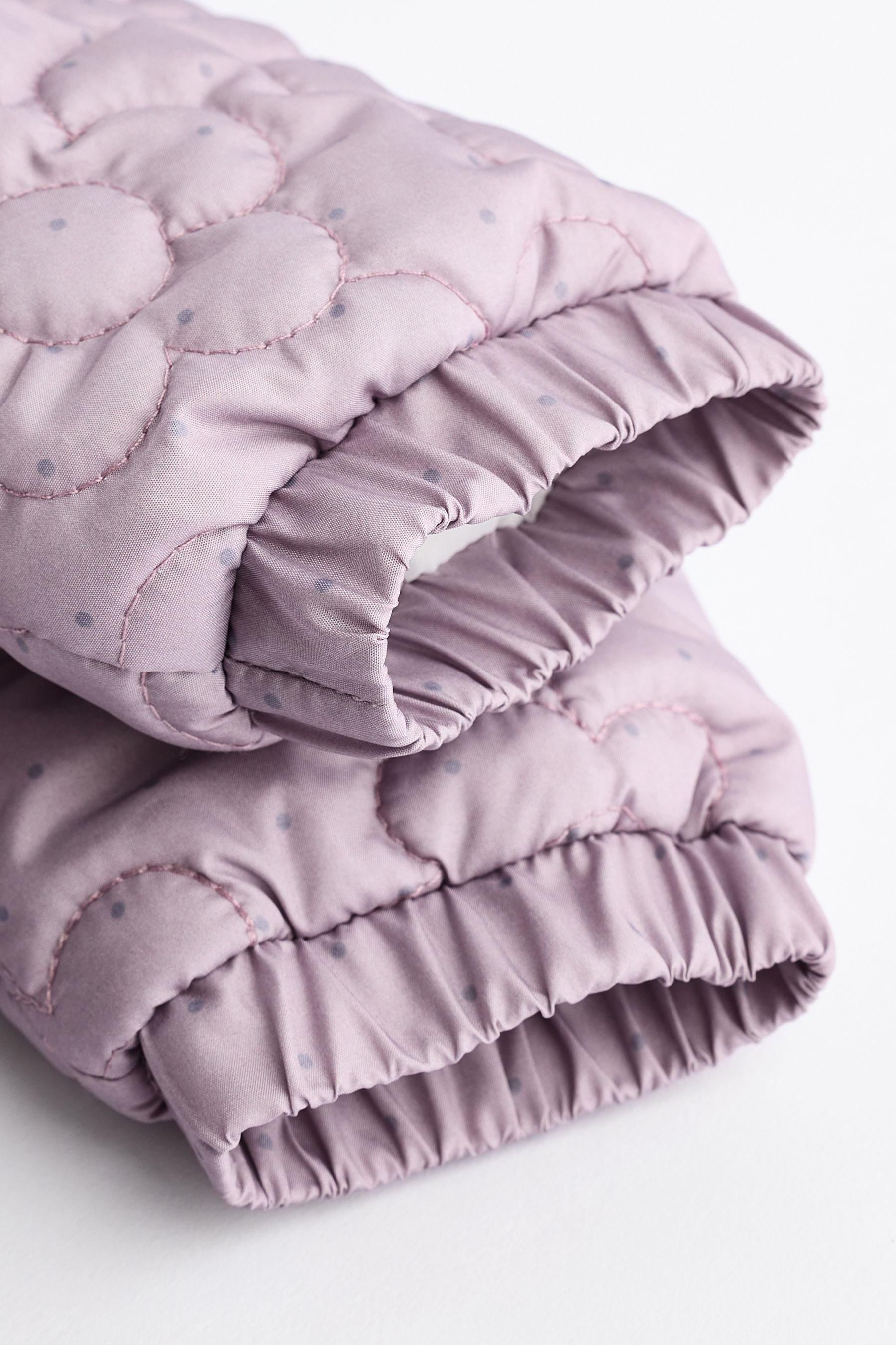 Purple Flower Quilted Baby All-In-One Pramsuit (0mths-2yrs)