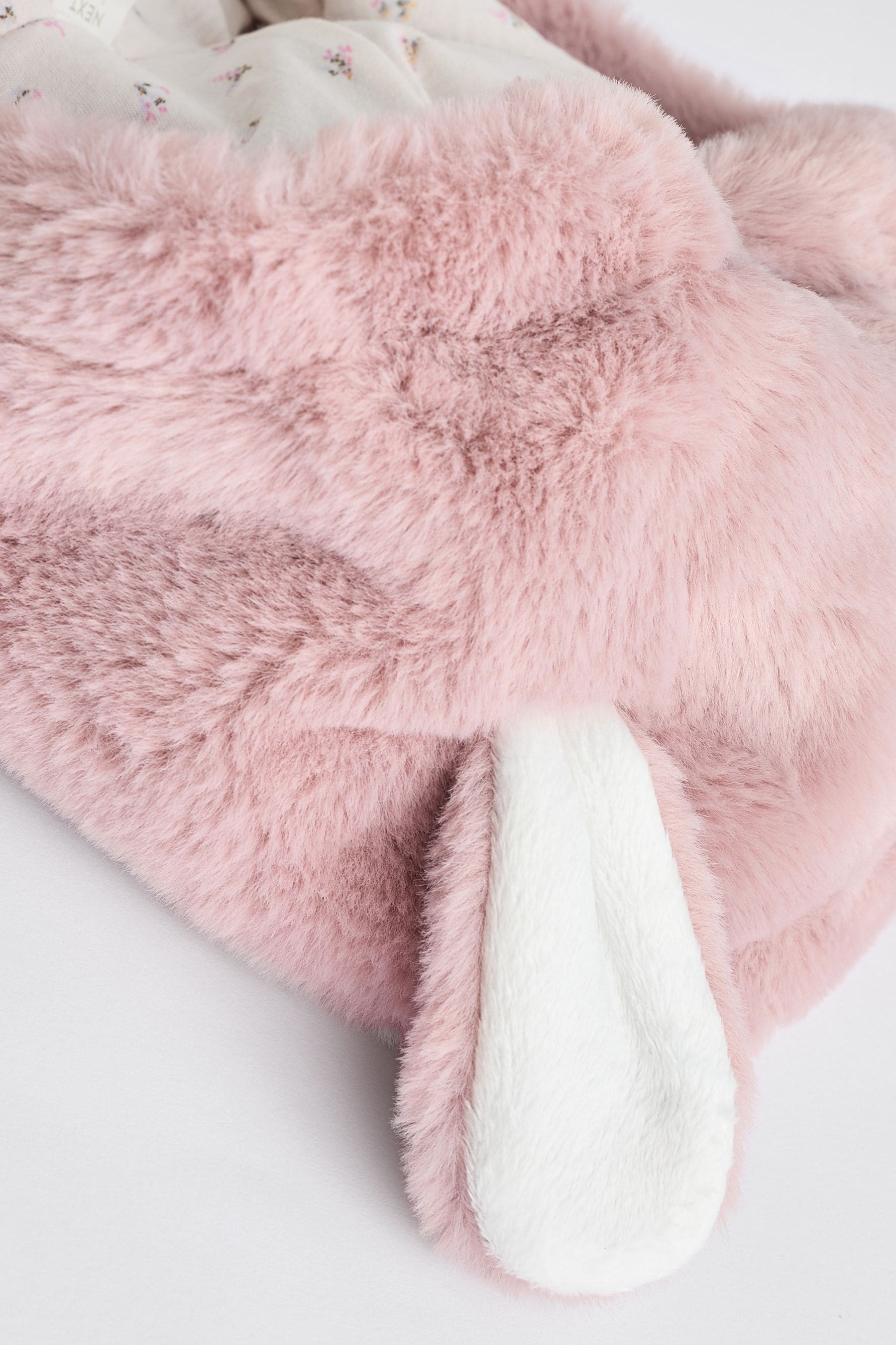 Pink Baby Faux Fur Cosy Hooded Pramsuit All-In-One (0mths-2yrs)