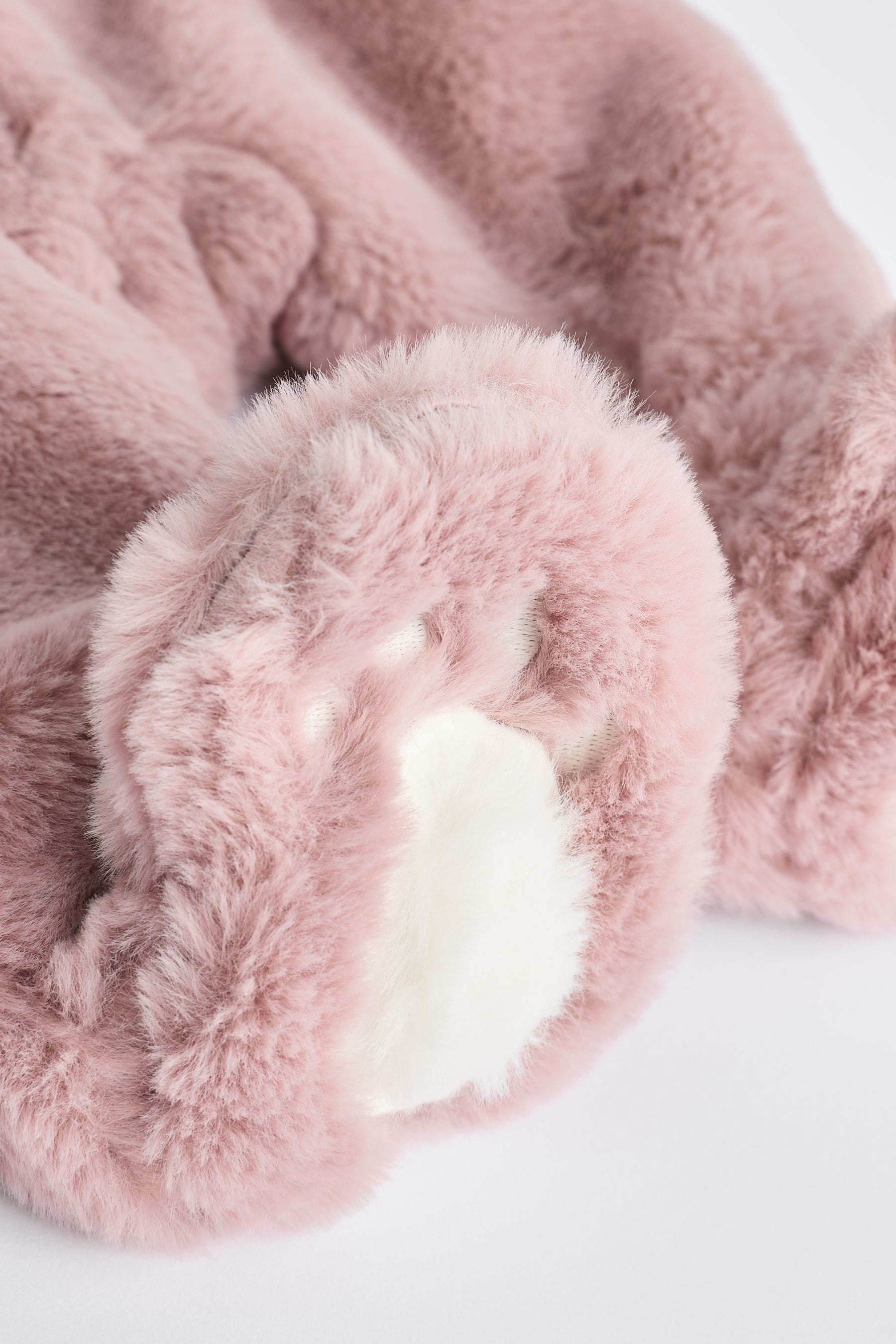 Pink Baby Faux Fur Cosy Hooded Pramsuit All-In-One (0mths-2yrs)