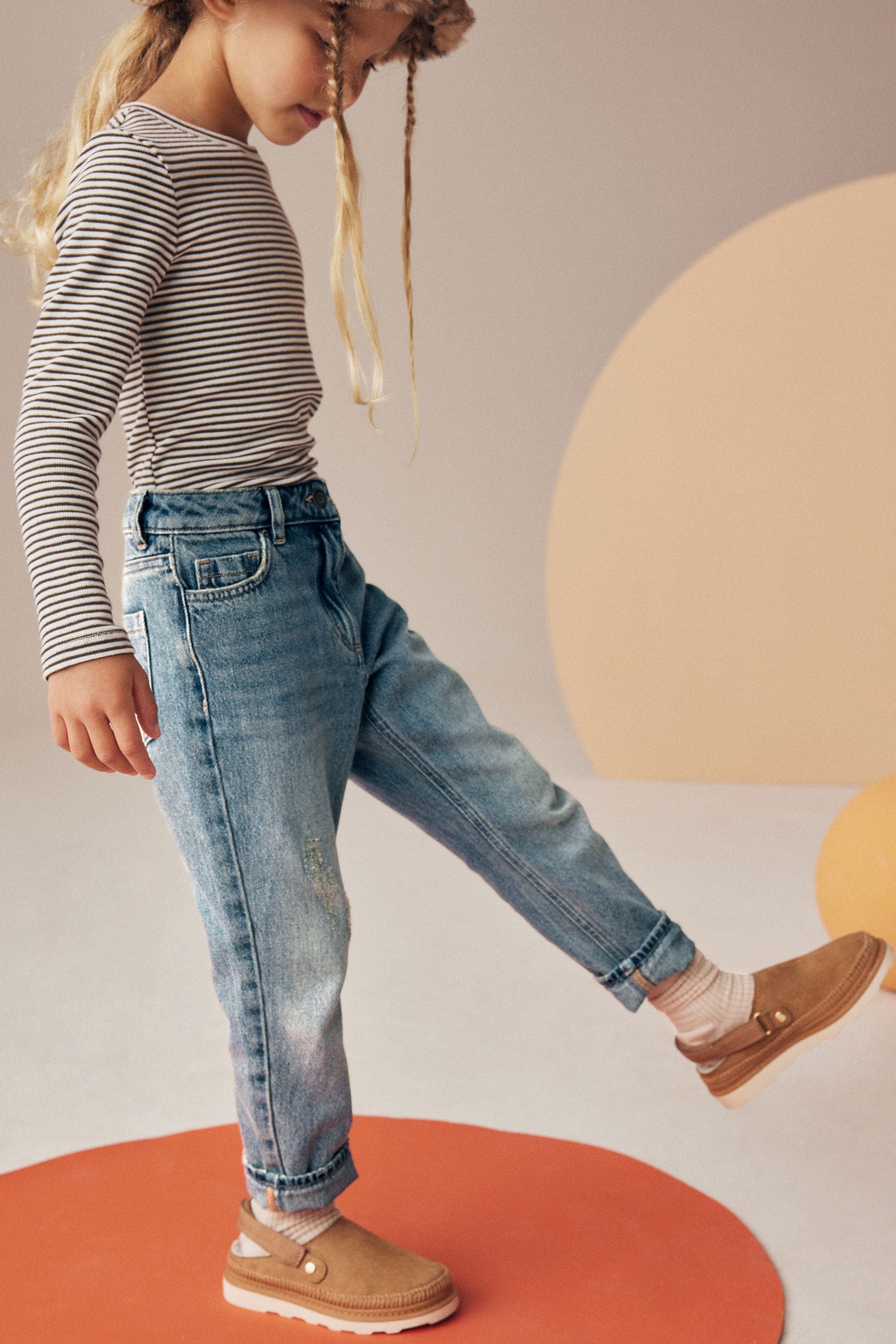 Denim Tint 100% Cotton Mom Jeans (3-16yrs)