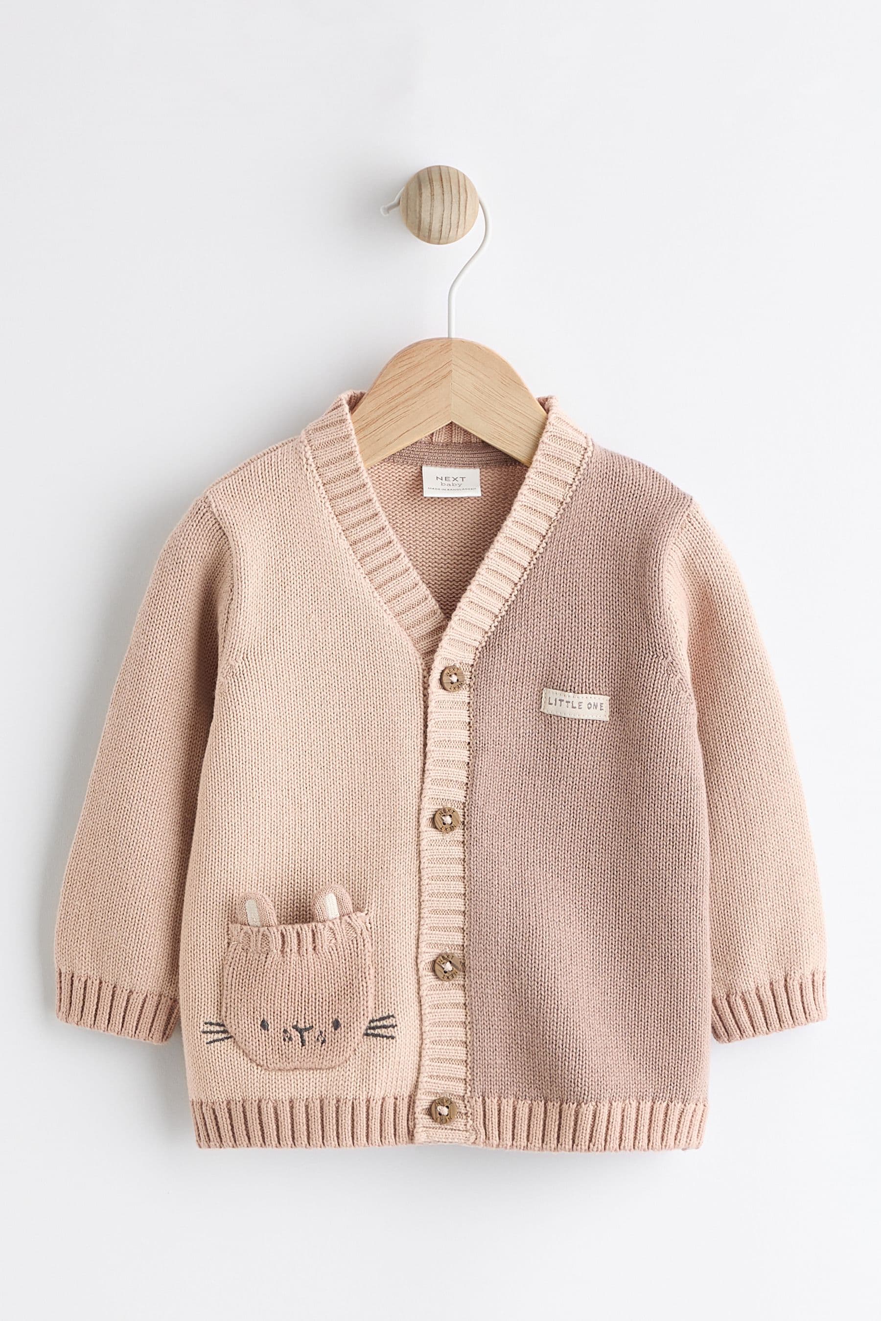 Beige Baby Bunny Knitted Cardigan