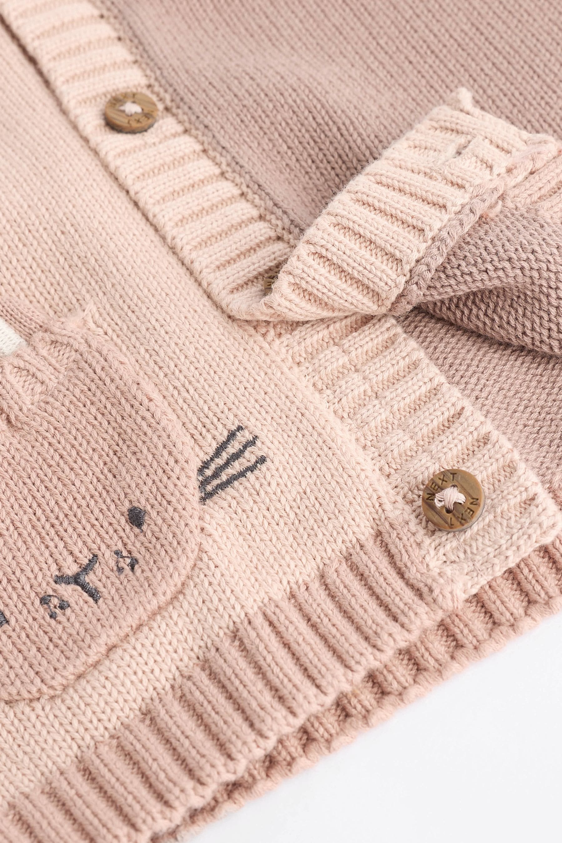 Beige Baby Bunny Knitted Cardigan