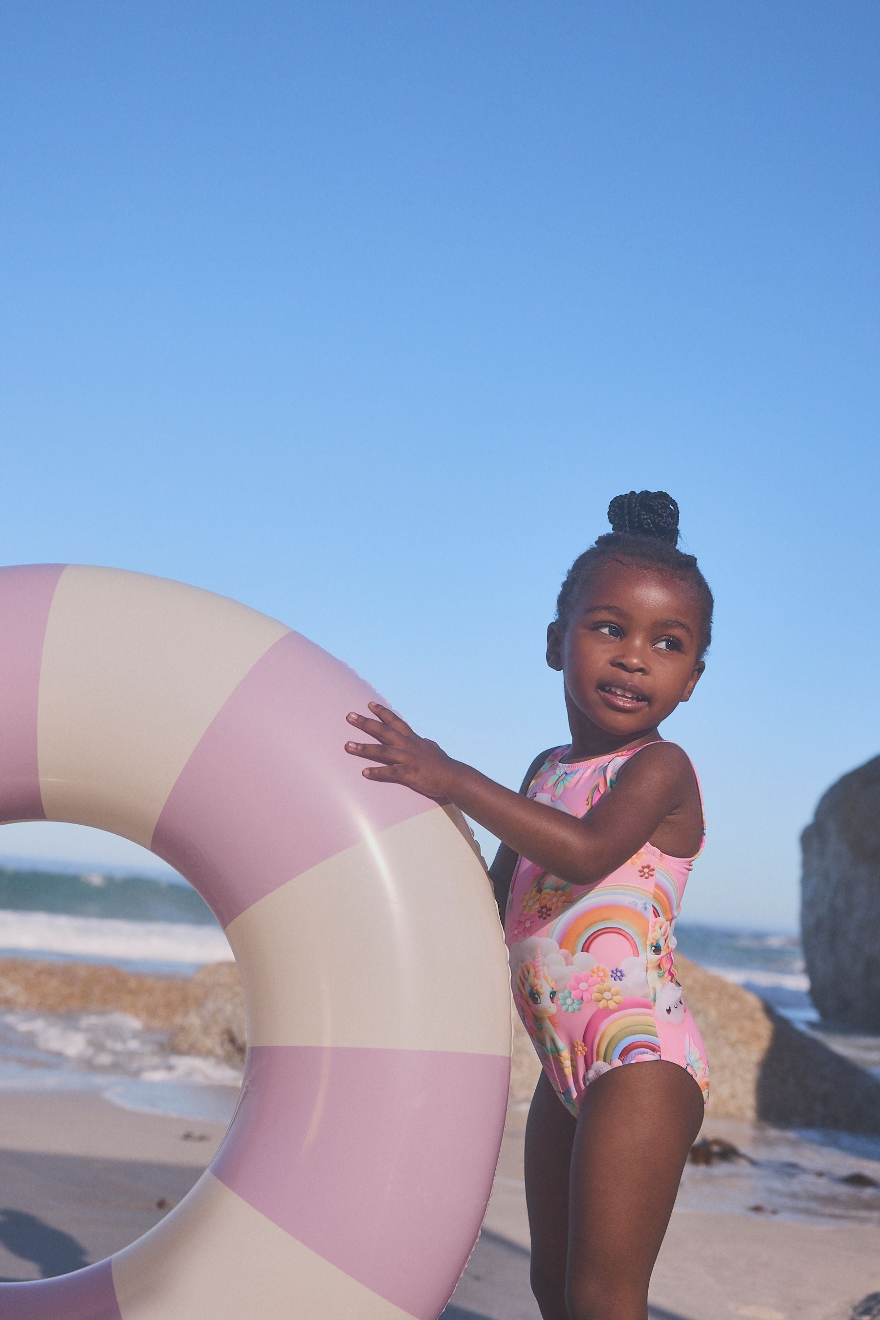 Pink Rainbow Unicorn Swimsuit (3mths-7yrs)