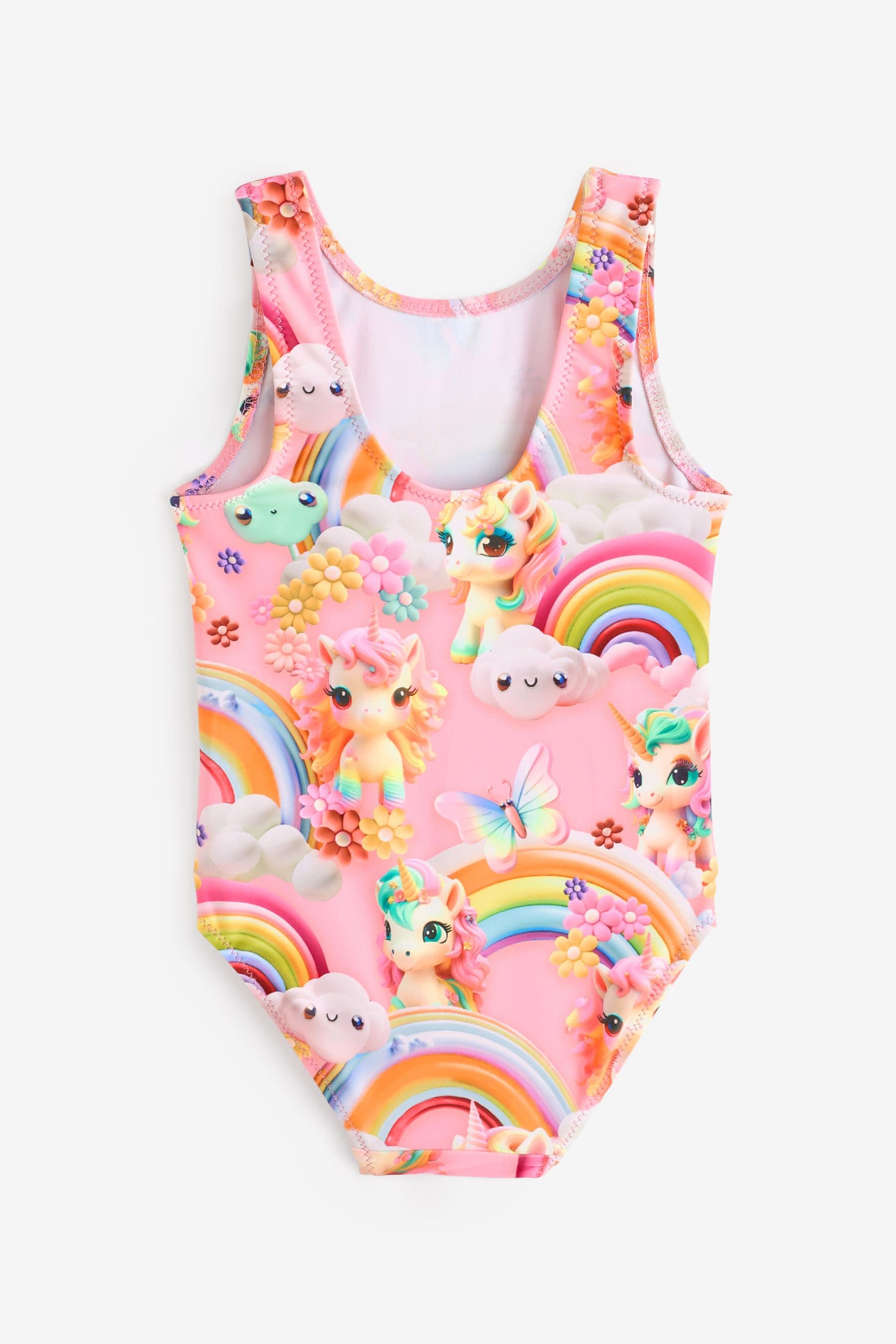 Pink Rainbow Unicorn Swimsuit (3mths-7yrs)