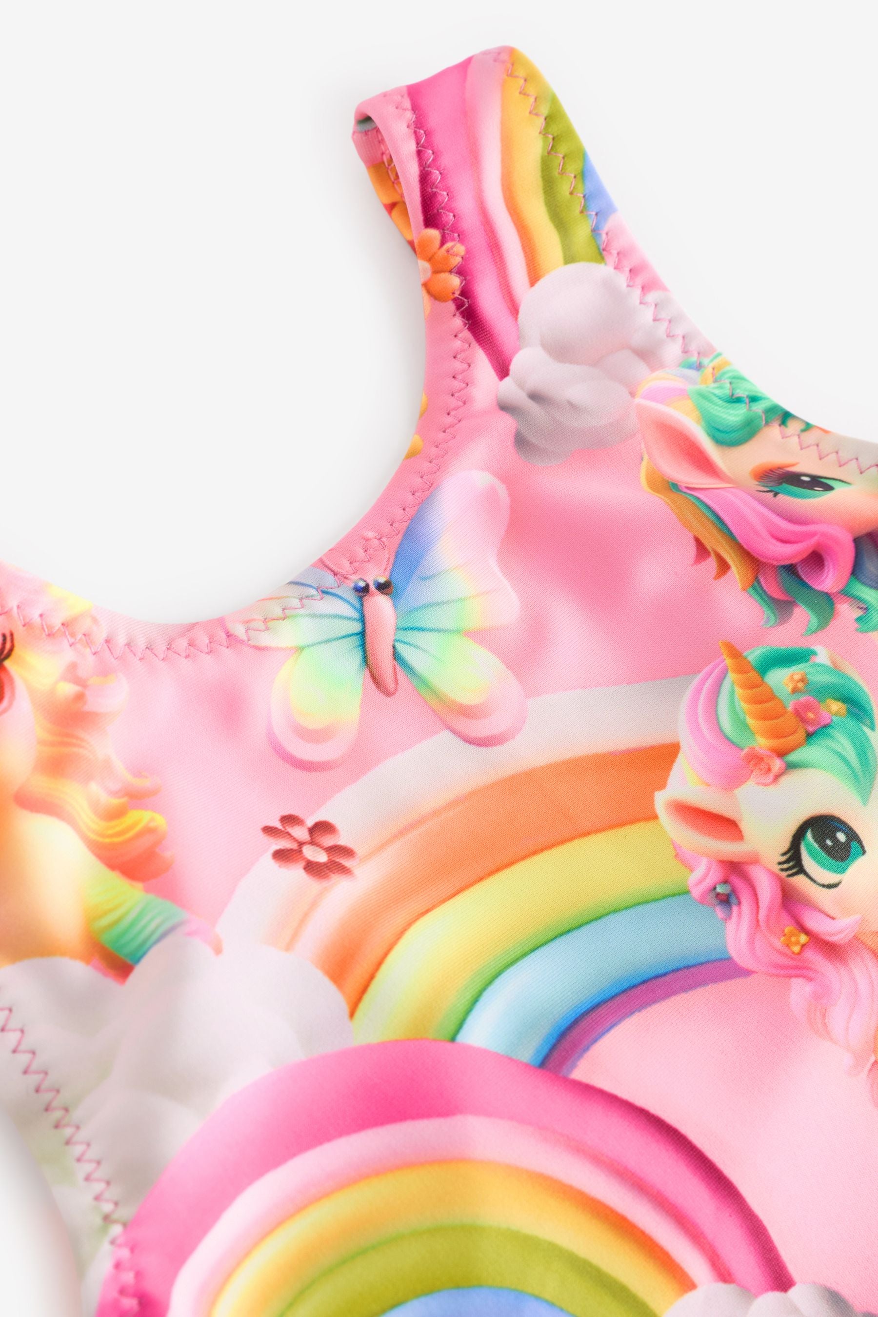 Pink Rainbow Unicorn Swimsuit (3mths-7yrs)