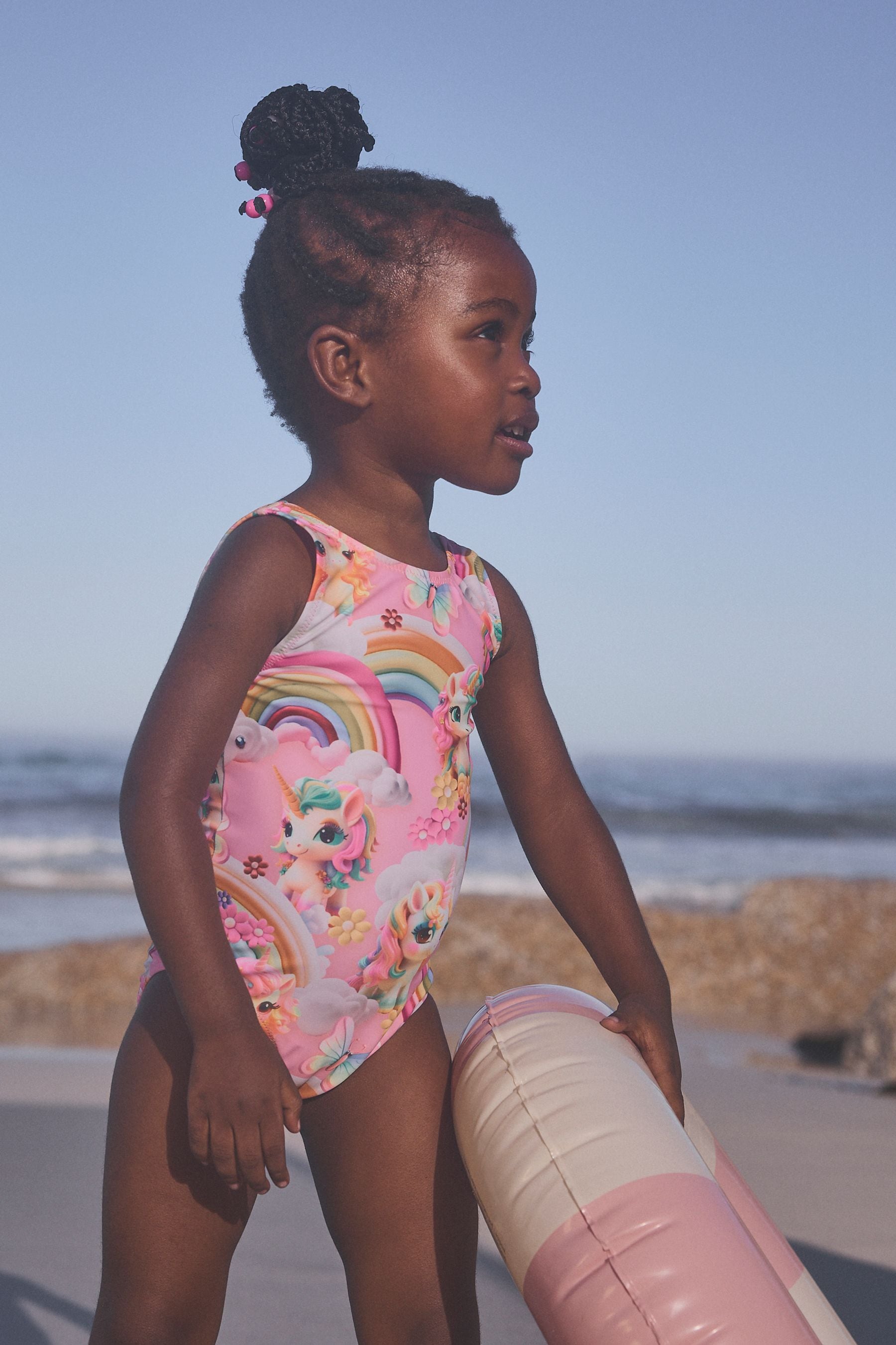 Pink Rainbow Unicorn Swimsuit (3mths-7yrs)