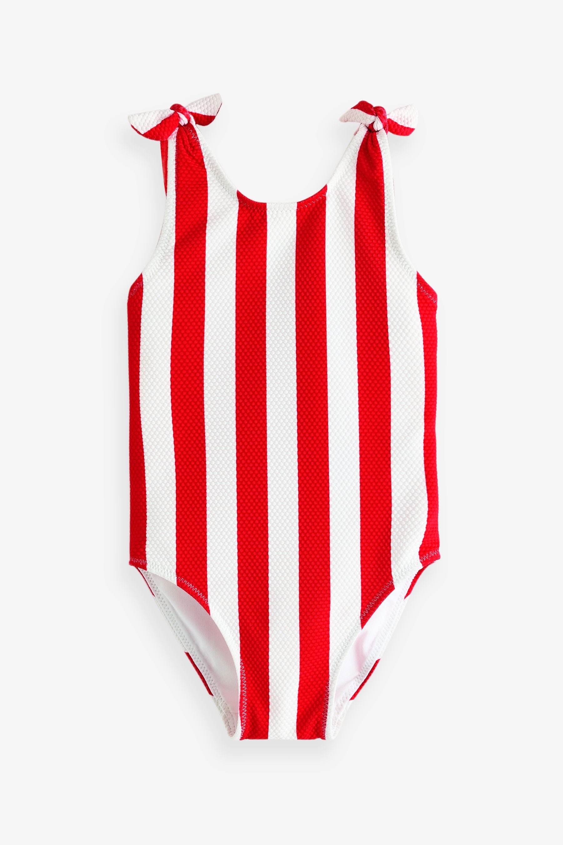 Red Stripe Tie Shoulder Swimsuit (3mths-12yrs)