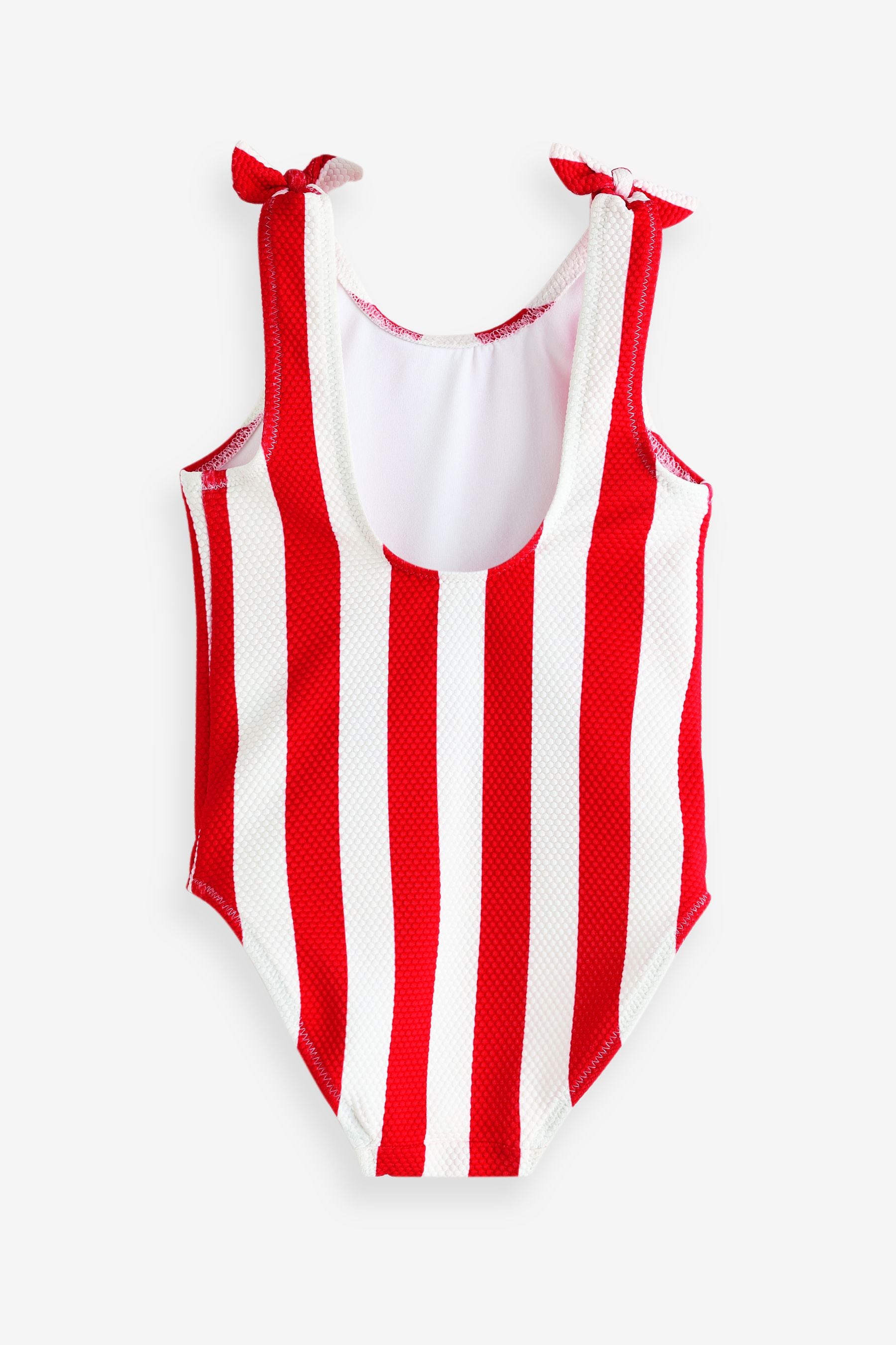 Red Stripe Tie Shoulder Swimsuit (3mths-12yrs)