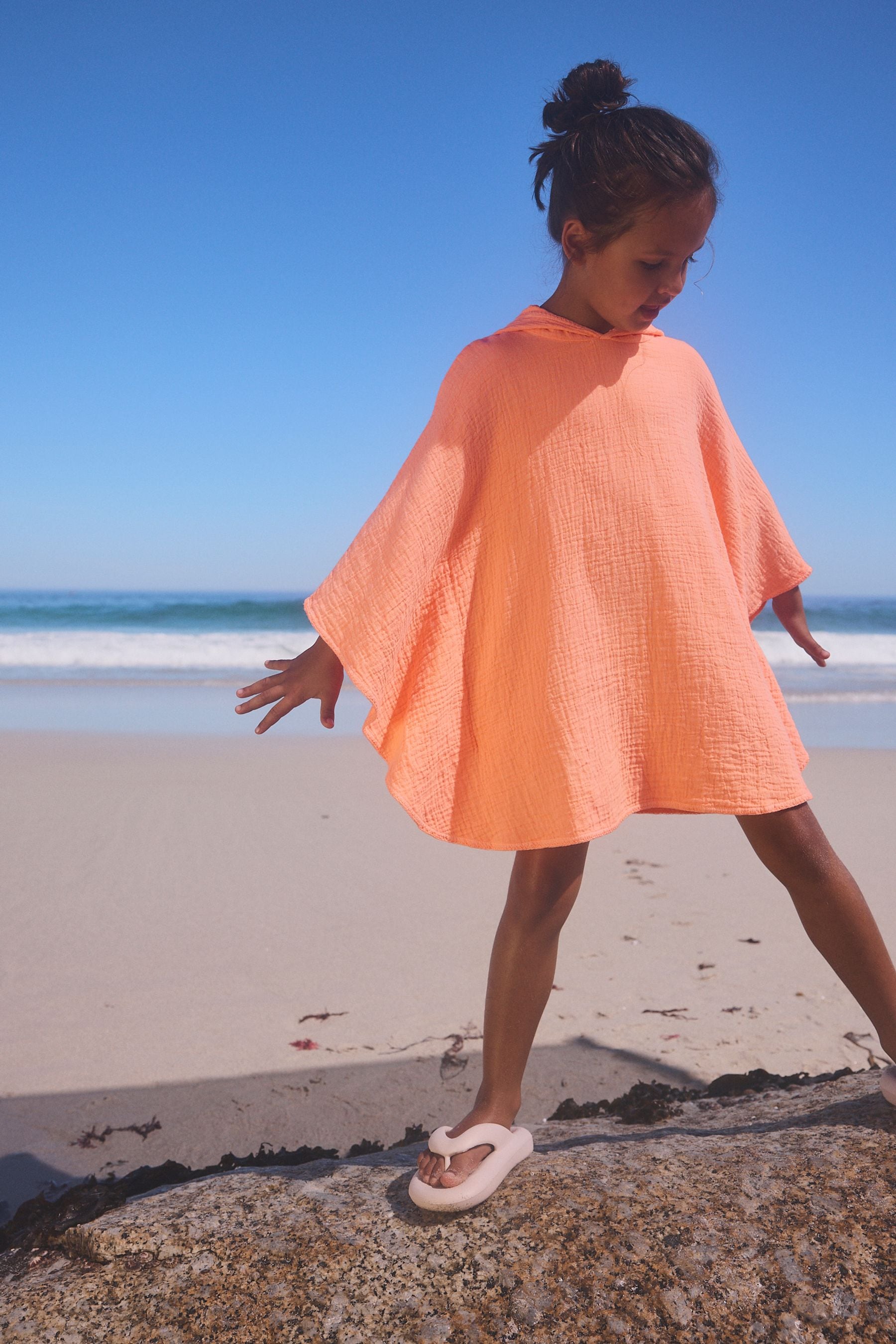 Orange 100% Cotton Kaftan (3-16yrs)