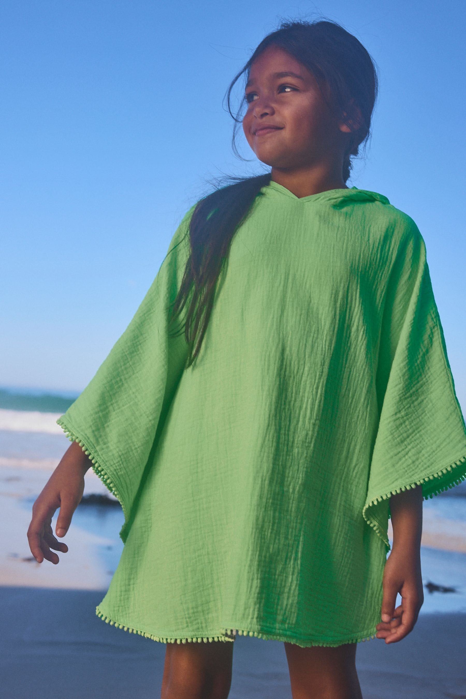 Green 100% Cotton Kaftan (3-16yrs)