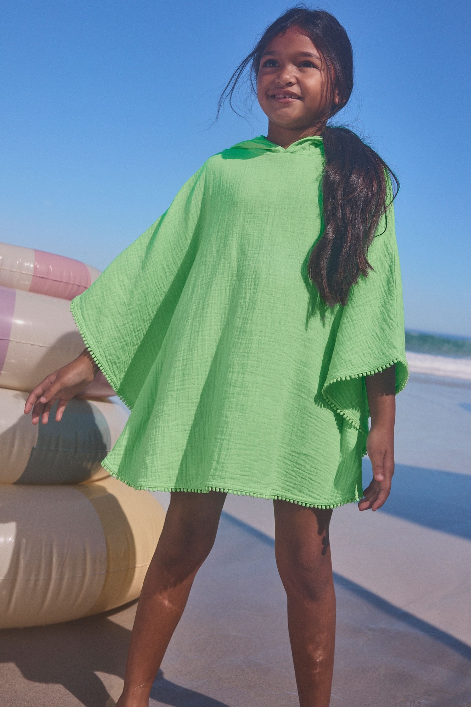 Green 100% Cotton Kaftan (3-16yrs)