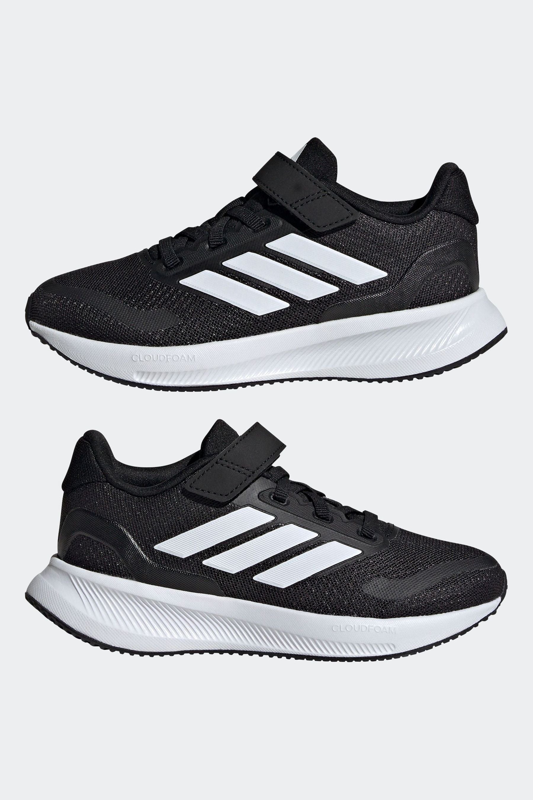 adidas Black/White Kids Runfalcon 5 Trainers