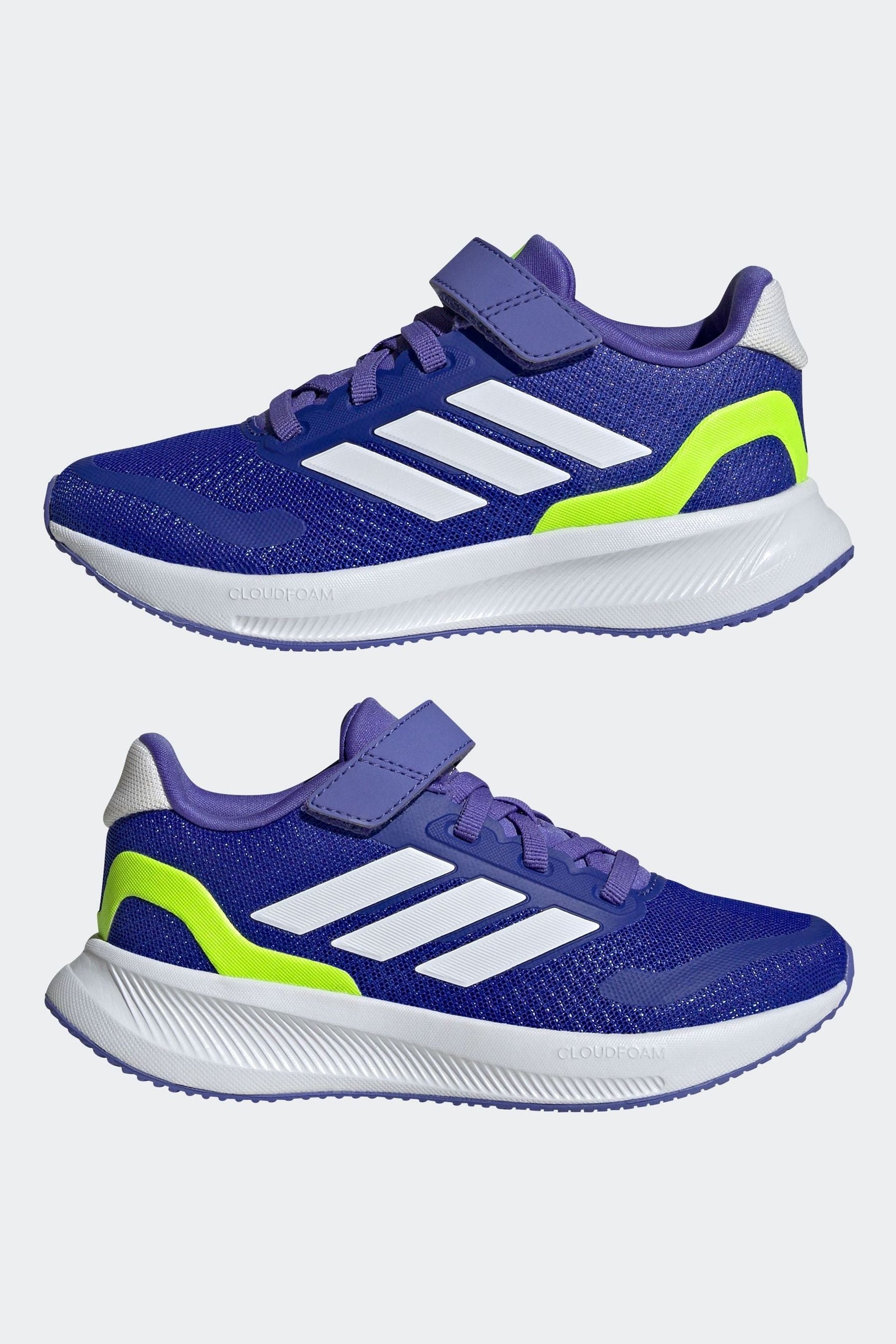 adidas Blue/White Kids Runfalcon 5 Trainers